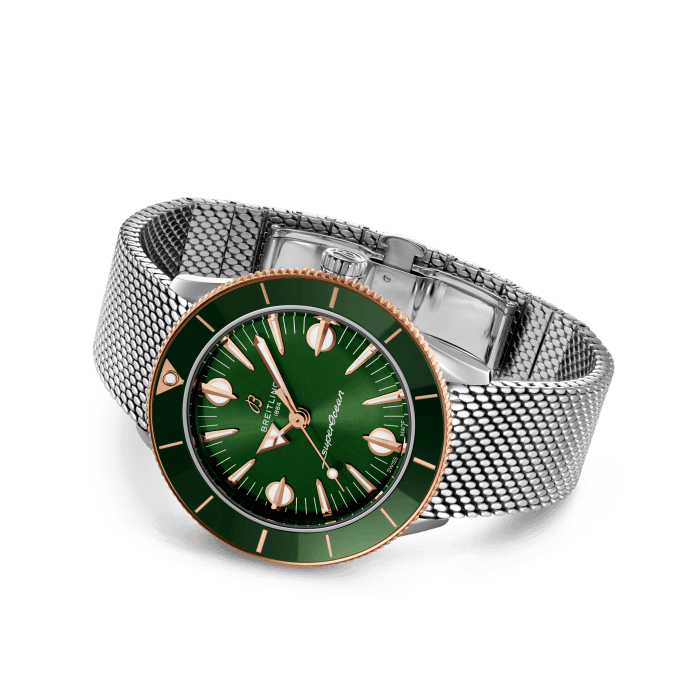 Breitling Superocean Heritage'57 Highlands 38 mm Stainless steel & 18K Red Gold Men's Watch - Premium Luxury Product