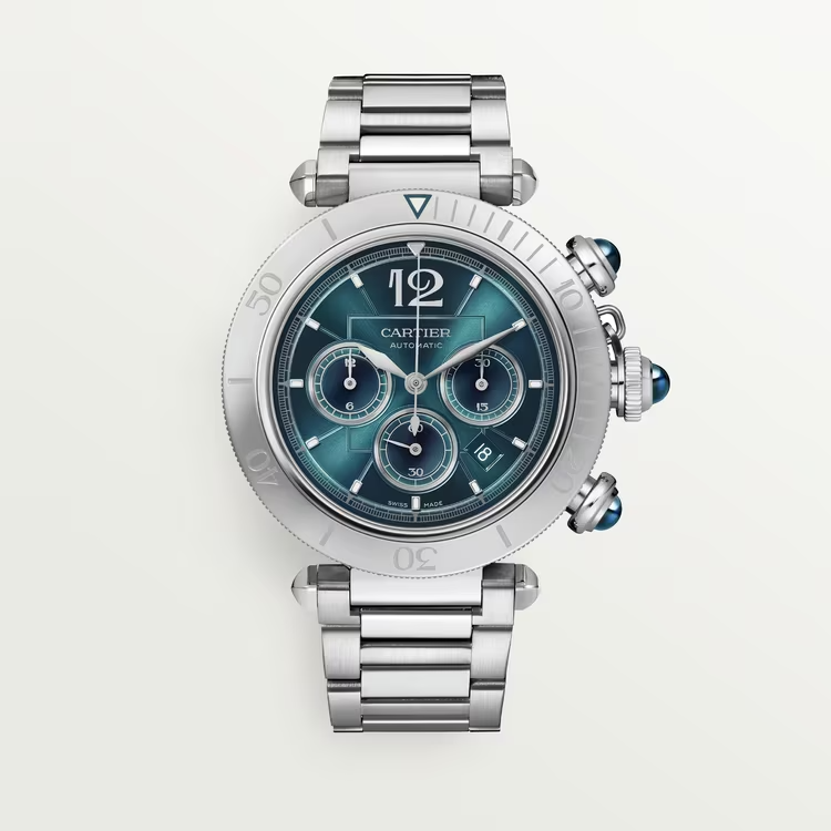 Cartier Pasha De Cartier Chronograph Stainless steel Men's Watch - Premium Luxury Product