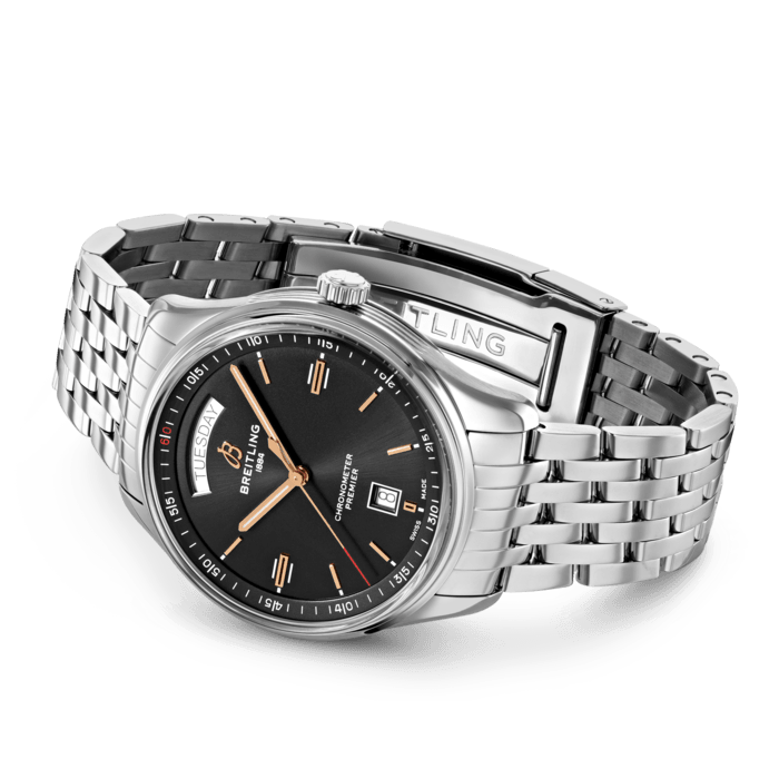 Breitling Premier Automatic Day & Date 40 Stainless Steel Unisex Watch - Premium Luxury Product