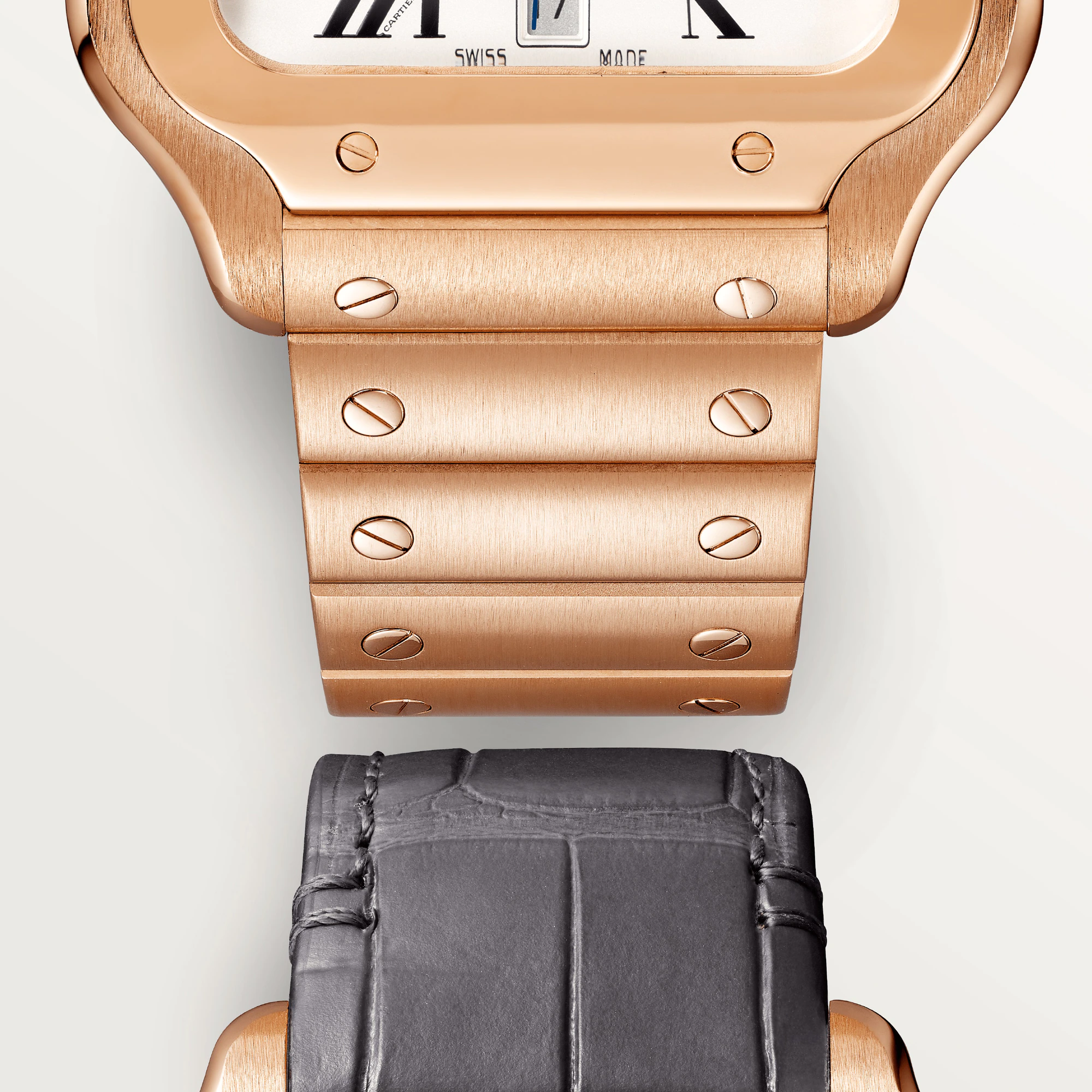 Cartier Santos Rose Gold Men's Watch - Premium Luxury Product