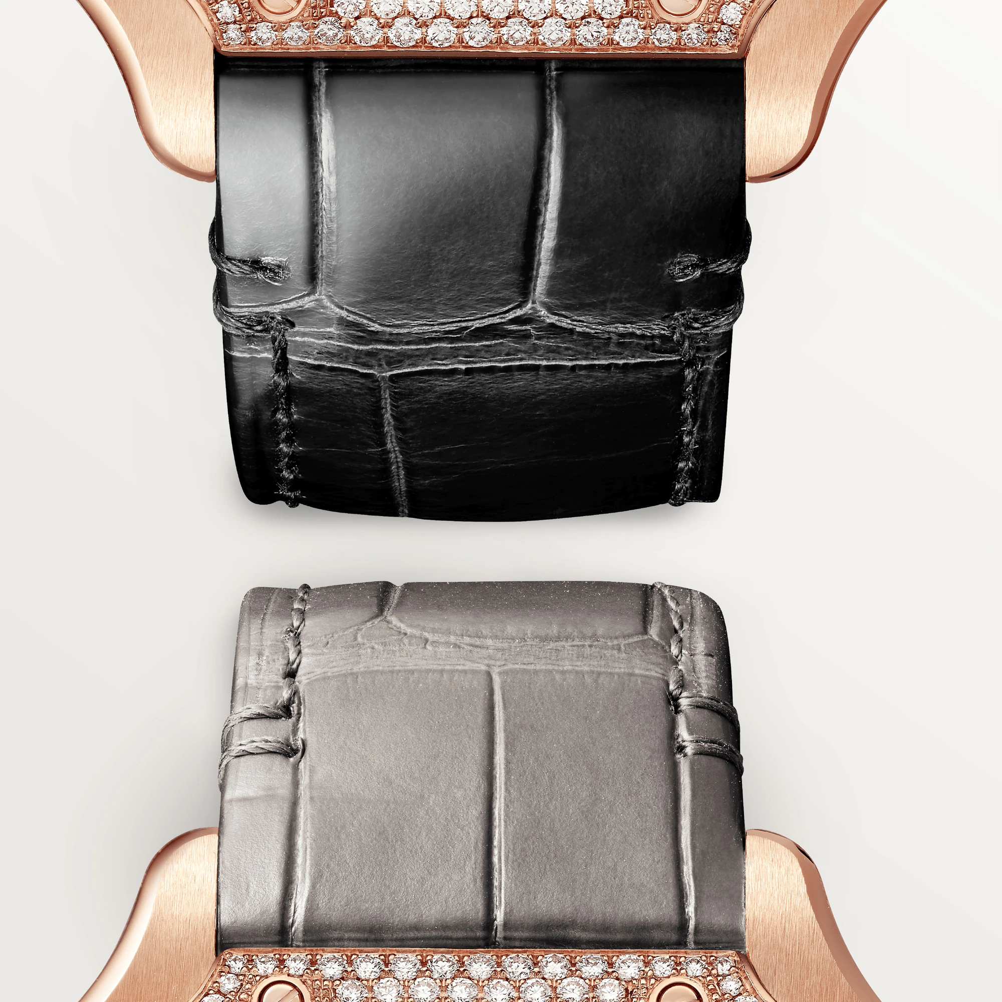 Cartier Santos Rose Gold & Diamonds Lady's Watch - Premium Luxury Product