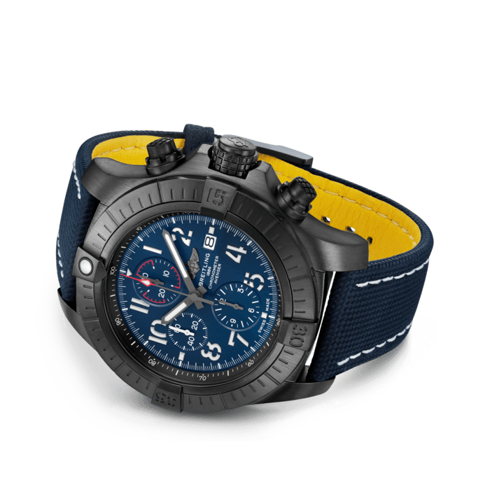 Breitling Super Avenger Chronograph 48 Night Mission DLC Titanium Unisex Watch - Premium Luxury Product