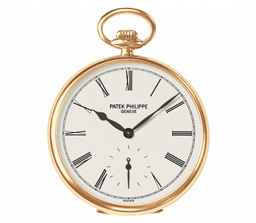 Patek Philippe 18K Yellow Gold with White Lacquered dial Pocket Men's Watch