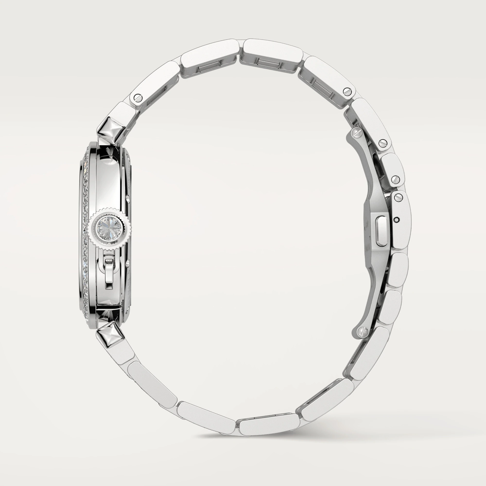 Cartier Pasha de Cartier 35mm 18K White Gold & Diamonds Lady's Watch - Premium Luxury Product