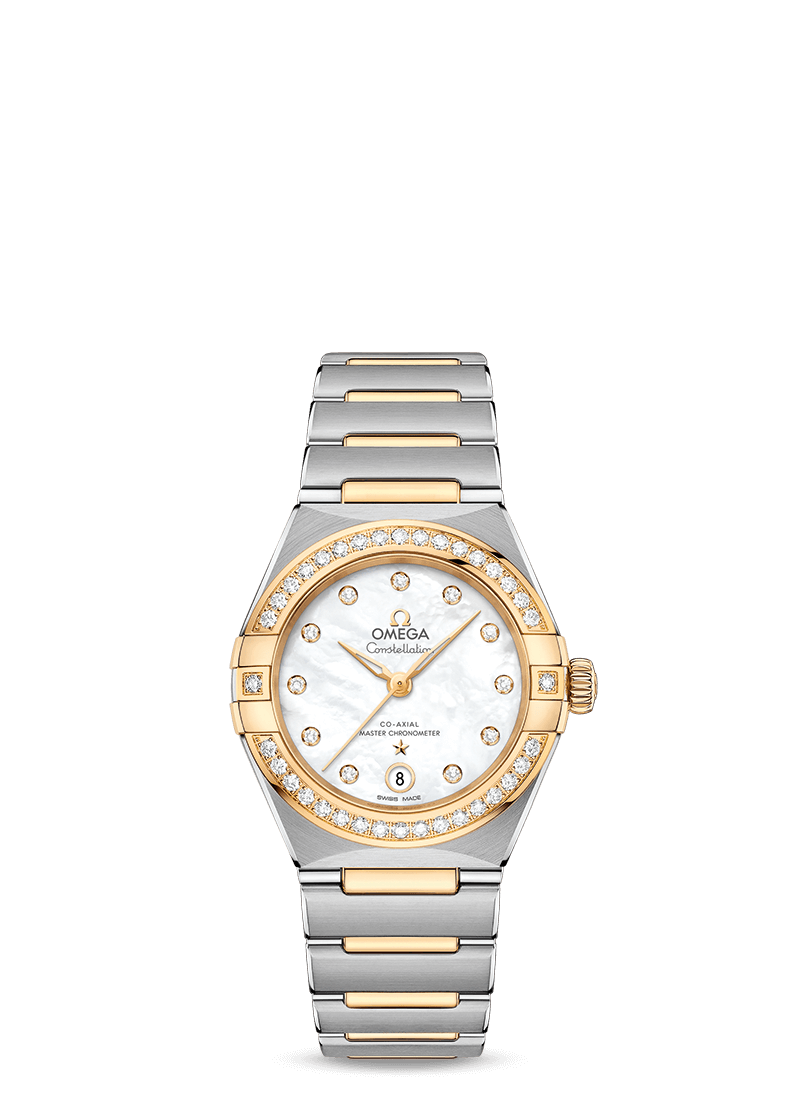 Omega Constellation Co-Axial Master Chronometer Stainless steel & Yellow Gold & Diamond Lady’s Watch - Premium Luxury Product