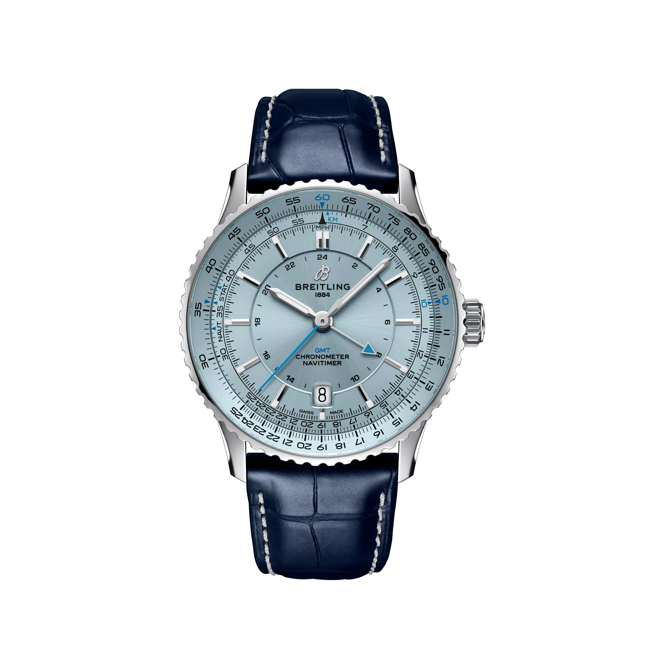 Breitling Navitimer Automatic 41 GMT Stainless steel Men's Watch - Premium Luxury Product