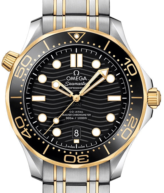Omega Seamaster Diver Stainless steel & 18K Yellow Gold Men's Watch - Premium Luxury Product