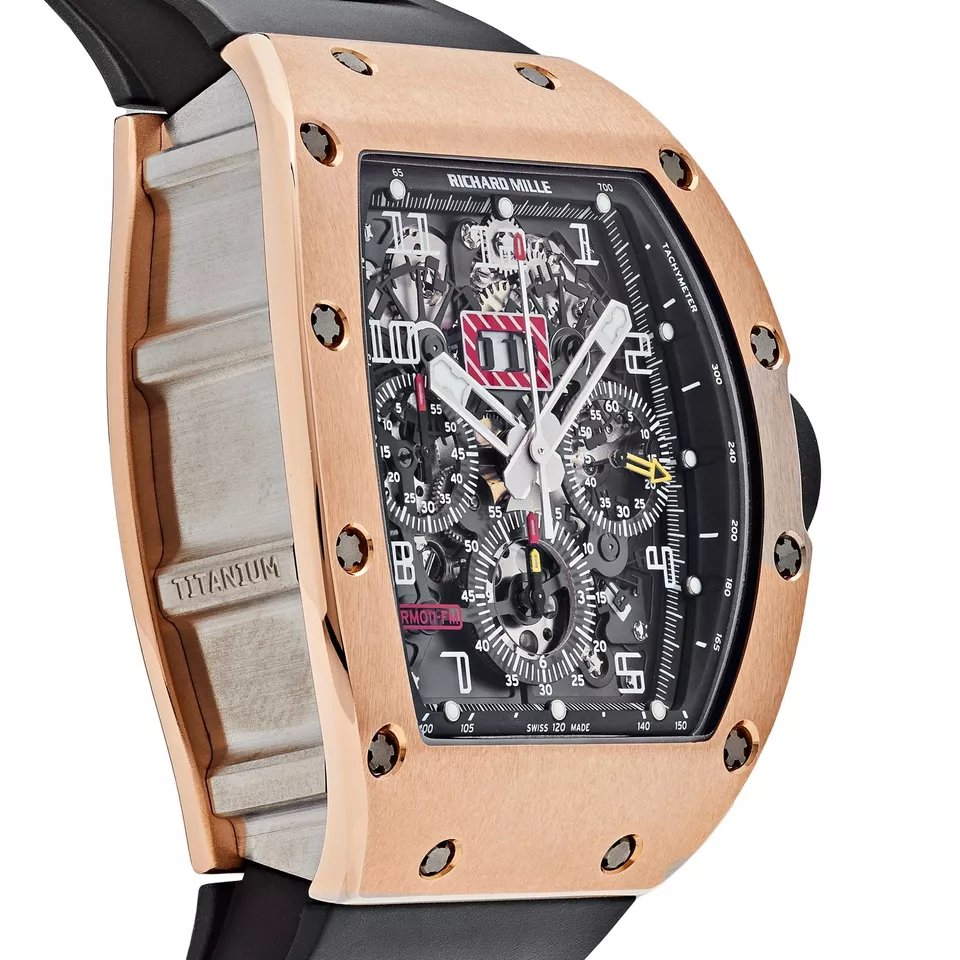 Richard Mille Flyback Chronograph Felipe Massa 18K Rose Gold Men's Watch