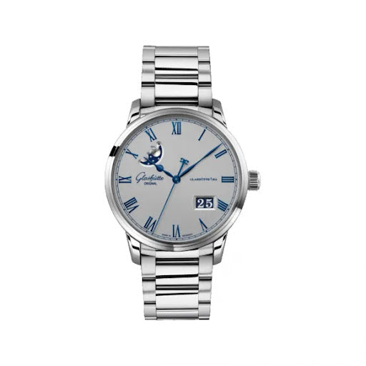 Glashutte Original Senator Excellence Panorama Date Moon Phase Stainless steel Men's Watch - Premium Luxury Product