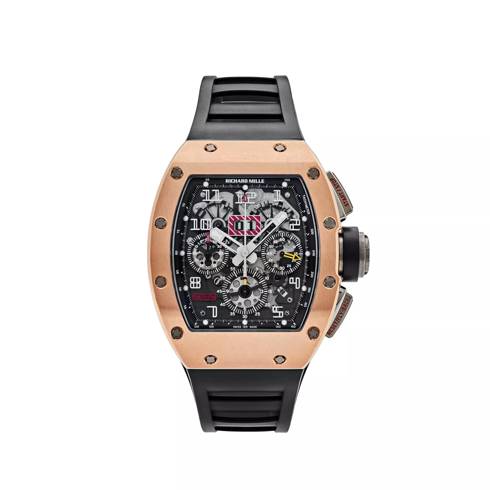 Richard Mille Flyback Chronograph Felipe Massa 18K Rose Gold Men's Watch
