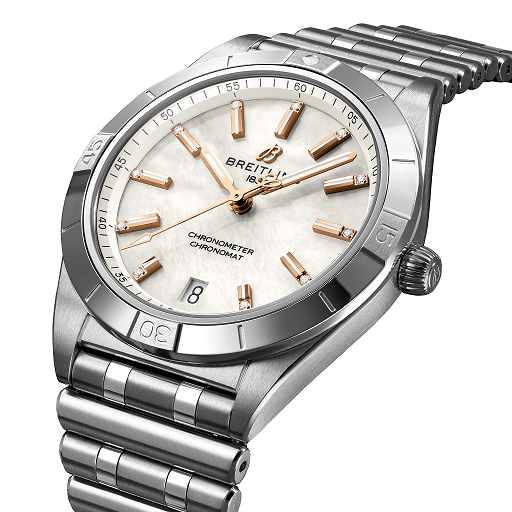 Breitling Chronomat Stainless Steel & Diamonds Unisex Watch - Premium Luxury Product