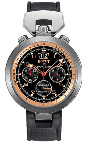 Bovet Sportster Saguaro Chronograph Stainless steel & 18 Rose Gold Men's Watch - Premium Luxury Product