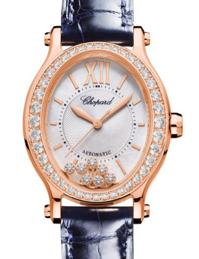 Chopard Happy Sport Oval Ethical Rose Gold  & Diamonds Ladies Watch - Premium Luxury Product