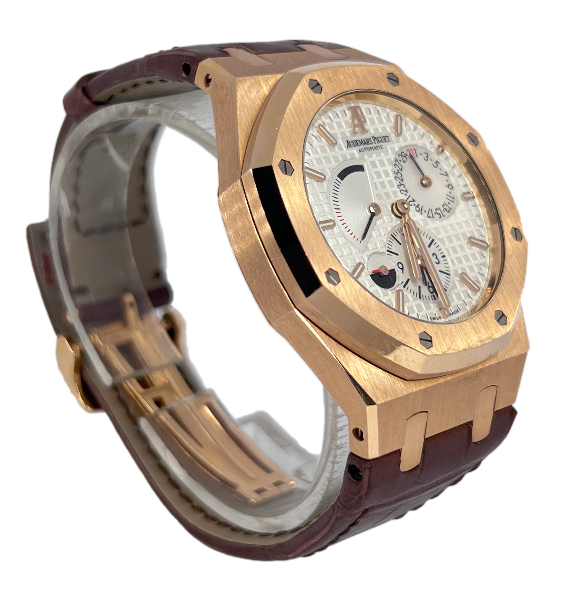 Audemars Piguet Royal Oak Dual Time 18K Rose Gold Men's Watch - Premium Luxury Product