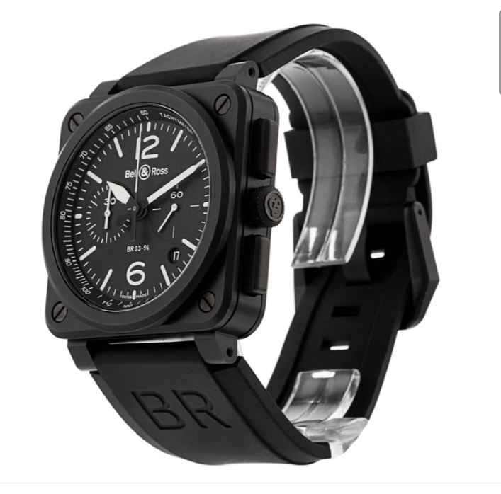 Bell & Ross Instruments BR 03-94 Chronograph Black Matte Ceramic Men`s Watch - Premium Luxury Product