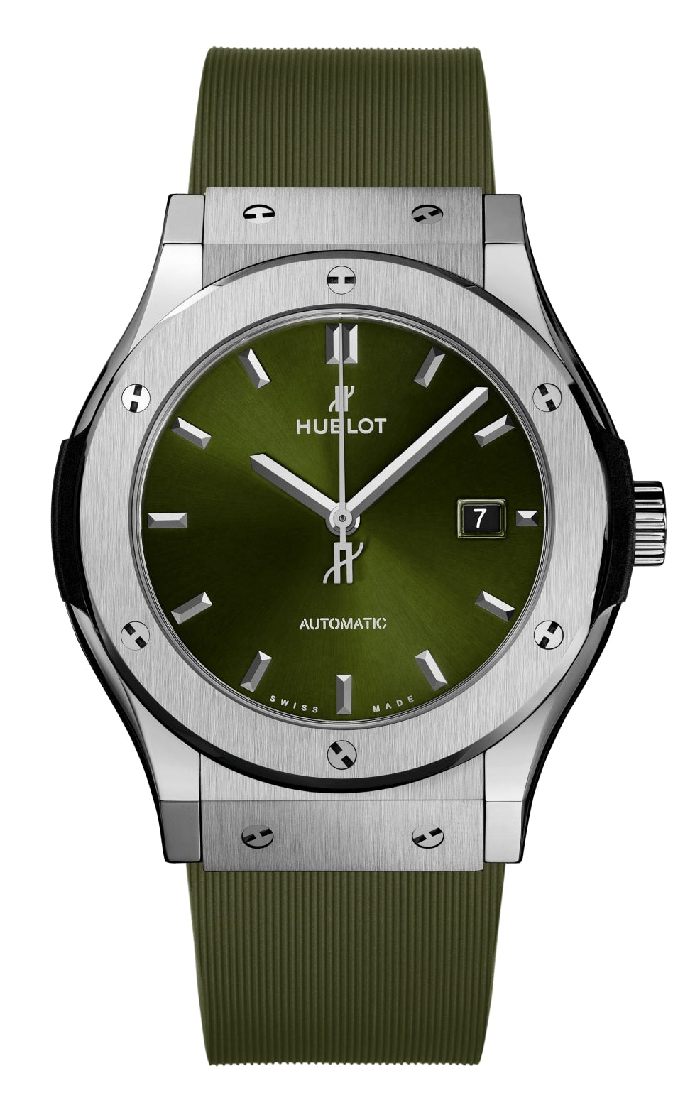 Hublot Classic Fusion Green Titanium Unisex Quartz Watch - Premium Luxury Product