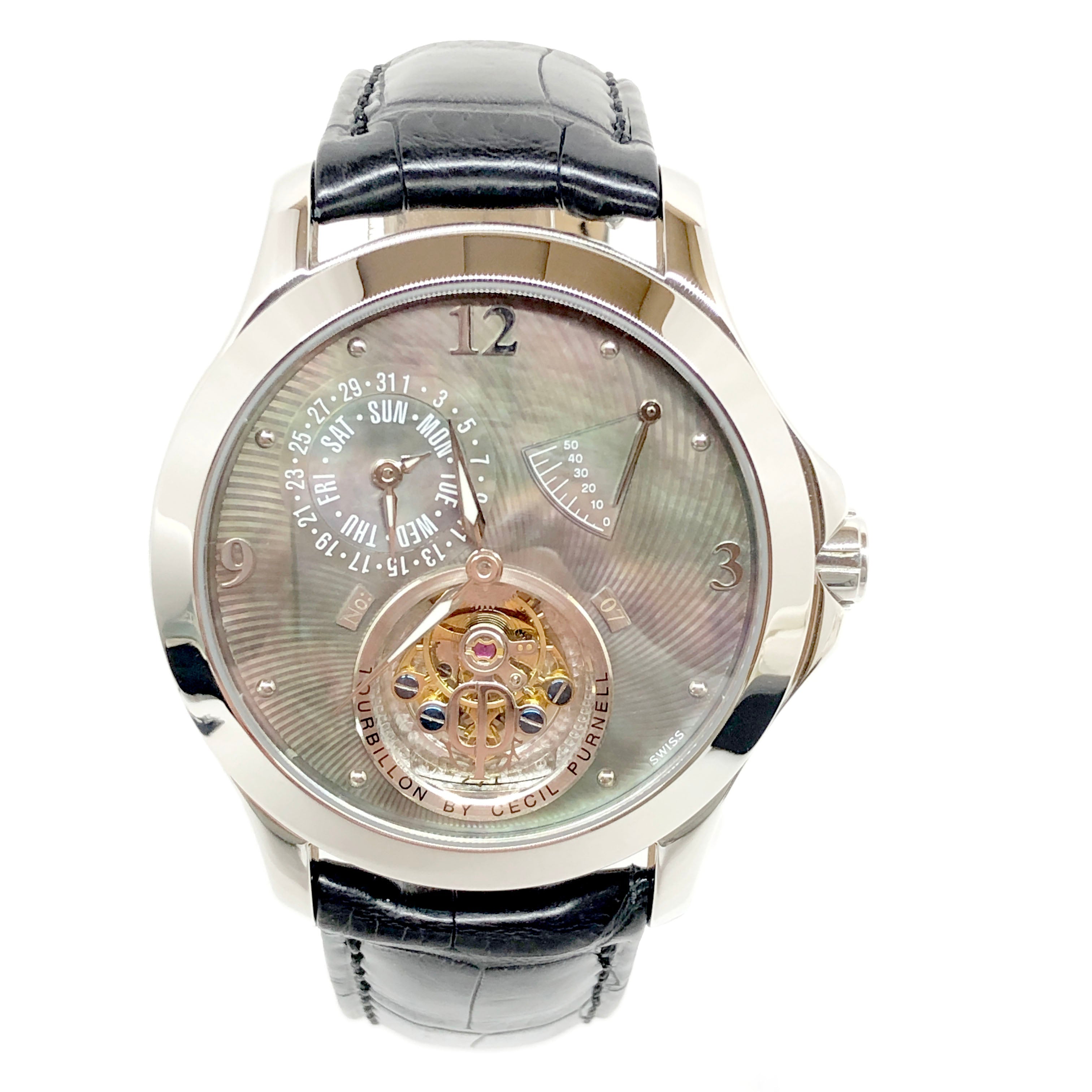 Cecil Purnell Tourbillon Stainless Steel Watch Limited Edition