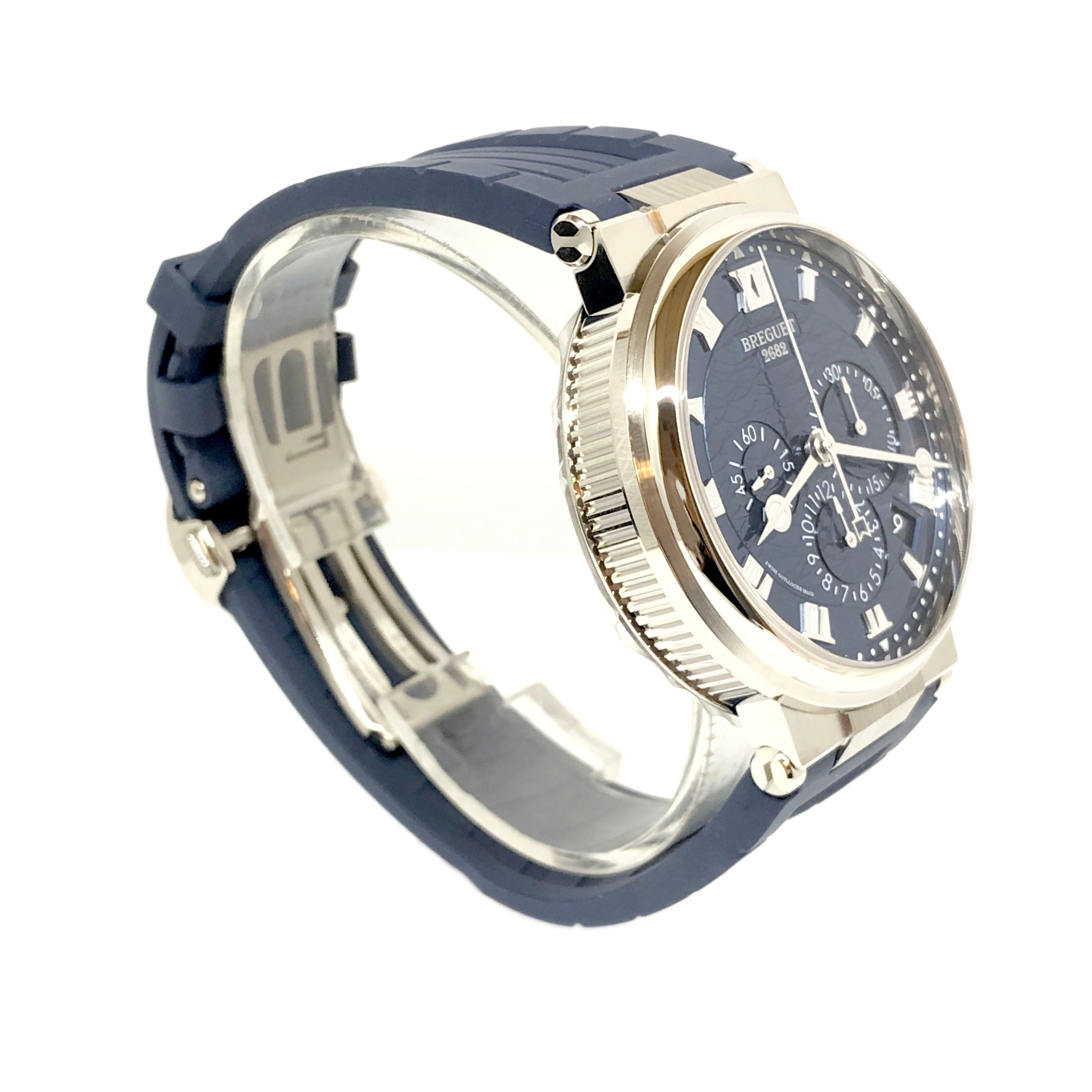 Breguet Marine 5527 Chronograph 18K White Gold Men's Watch - Premium Luxury Product