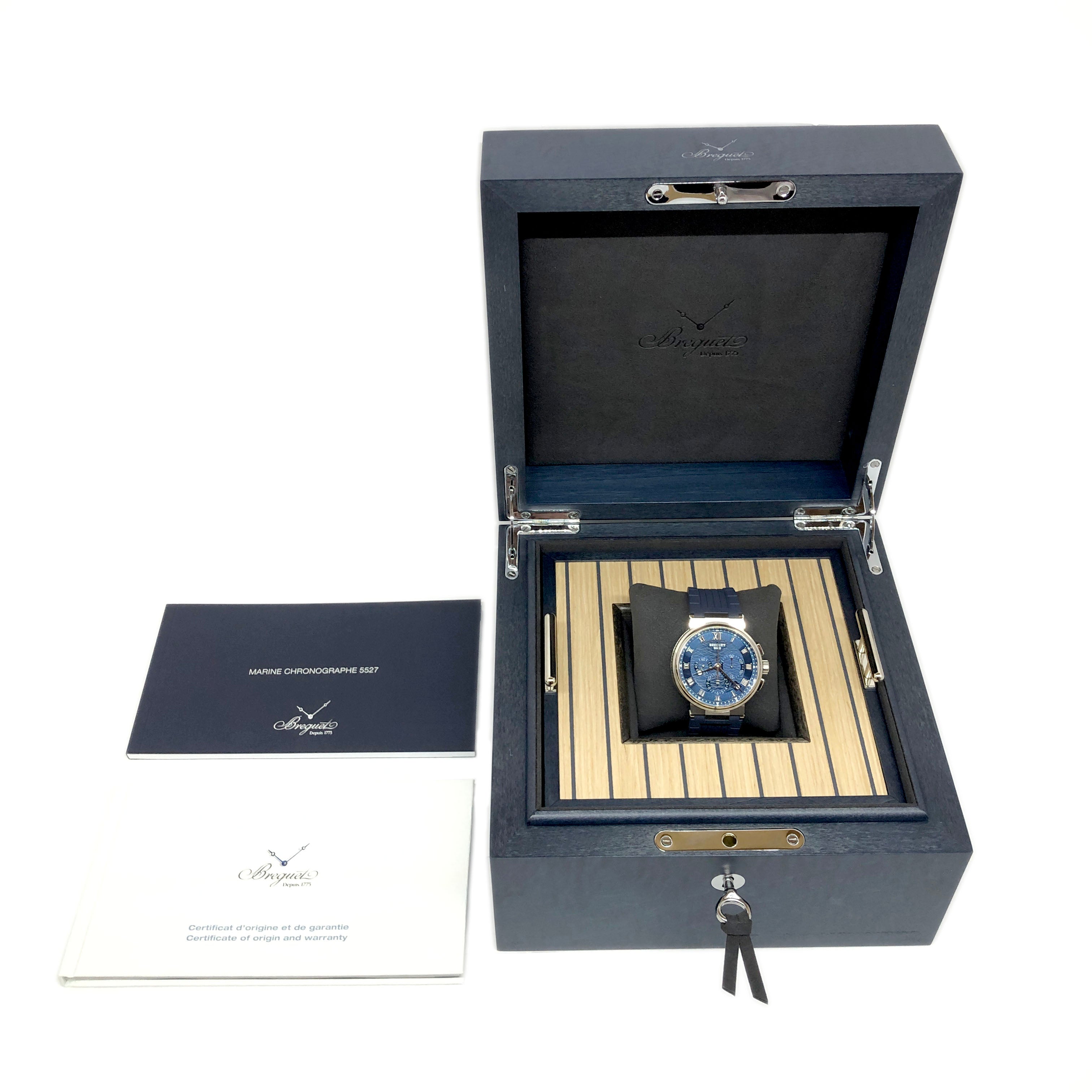 Breguet Marine 5527 Chronograph 18K White Gold Men's Watch - Premium Luxury Product