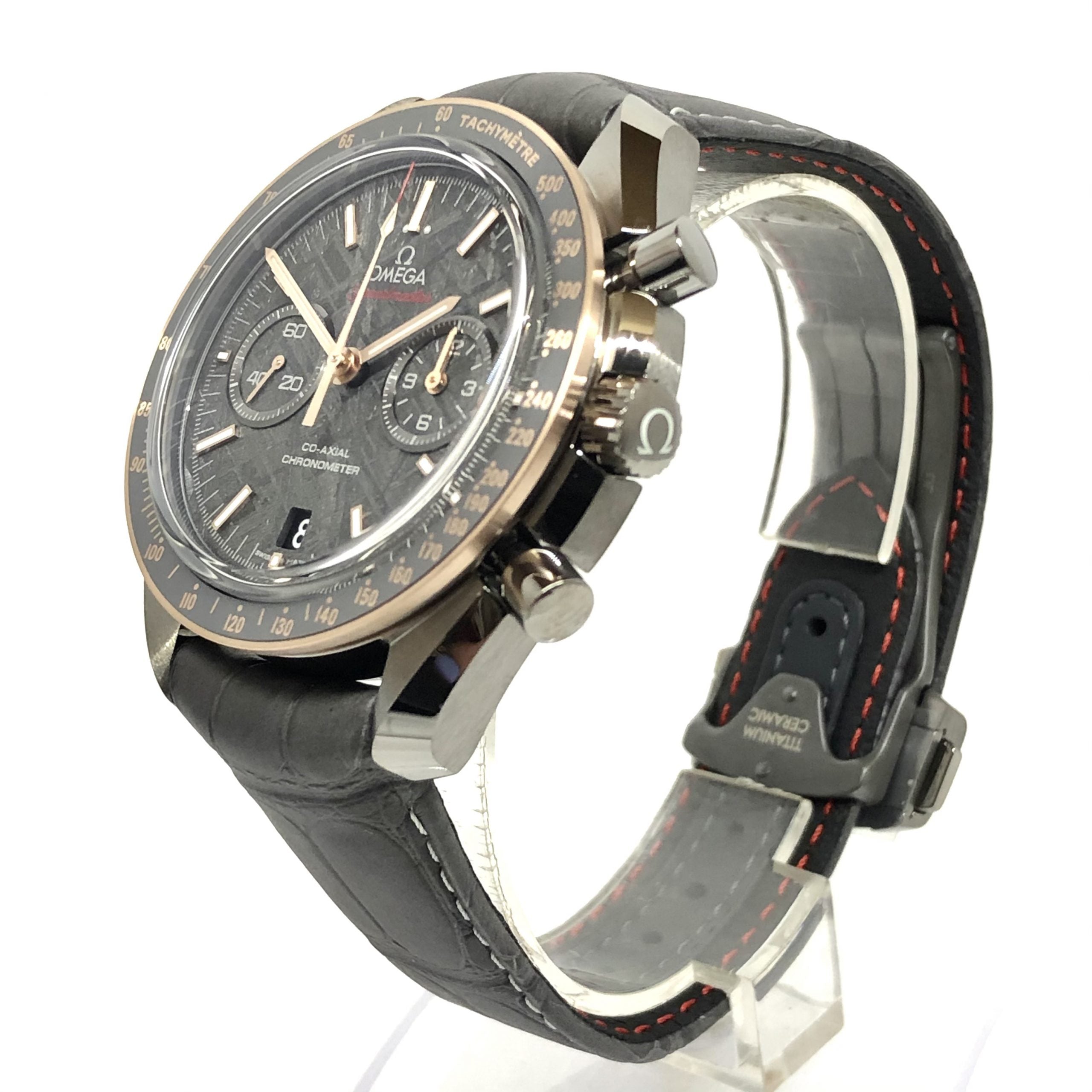 Omega Speedmaster Moonwatch Co-Axial “Meteorite” 18K Sedna™ Gold & Ceramic Men`s Watch - Premium Luxury Product