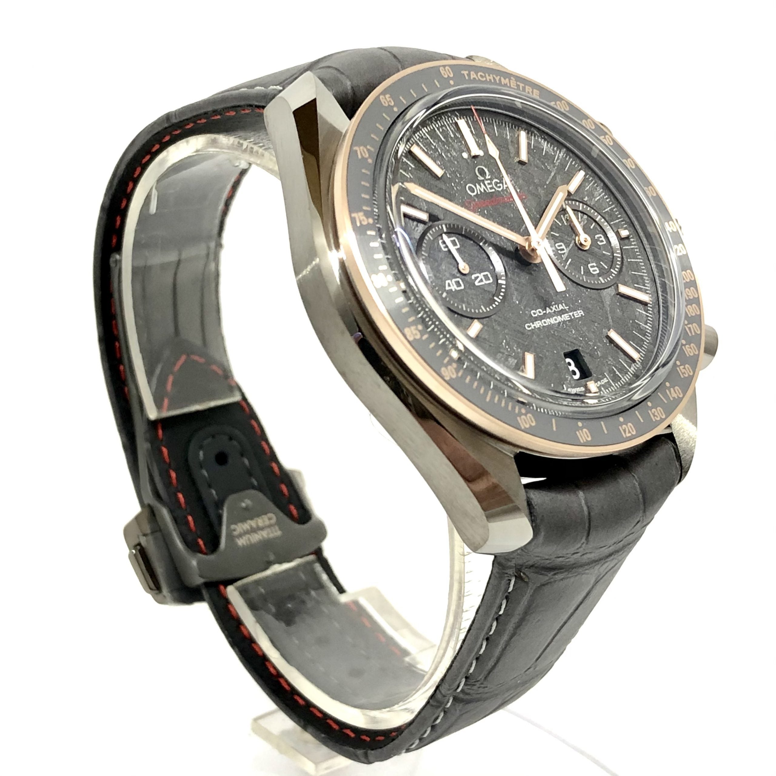 Omega Speedmaster Moonwatch Co-Axial “Meteorite” 18K Sedna™ Gold & Ceramic Men`s Watch - Premium Luxury Product