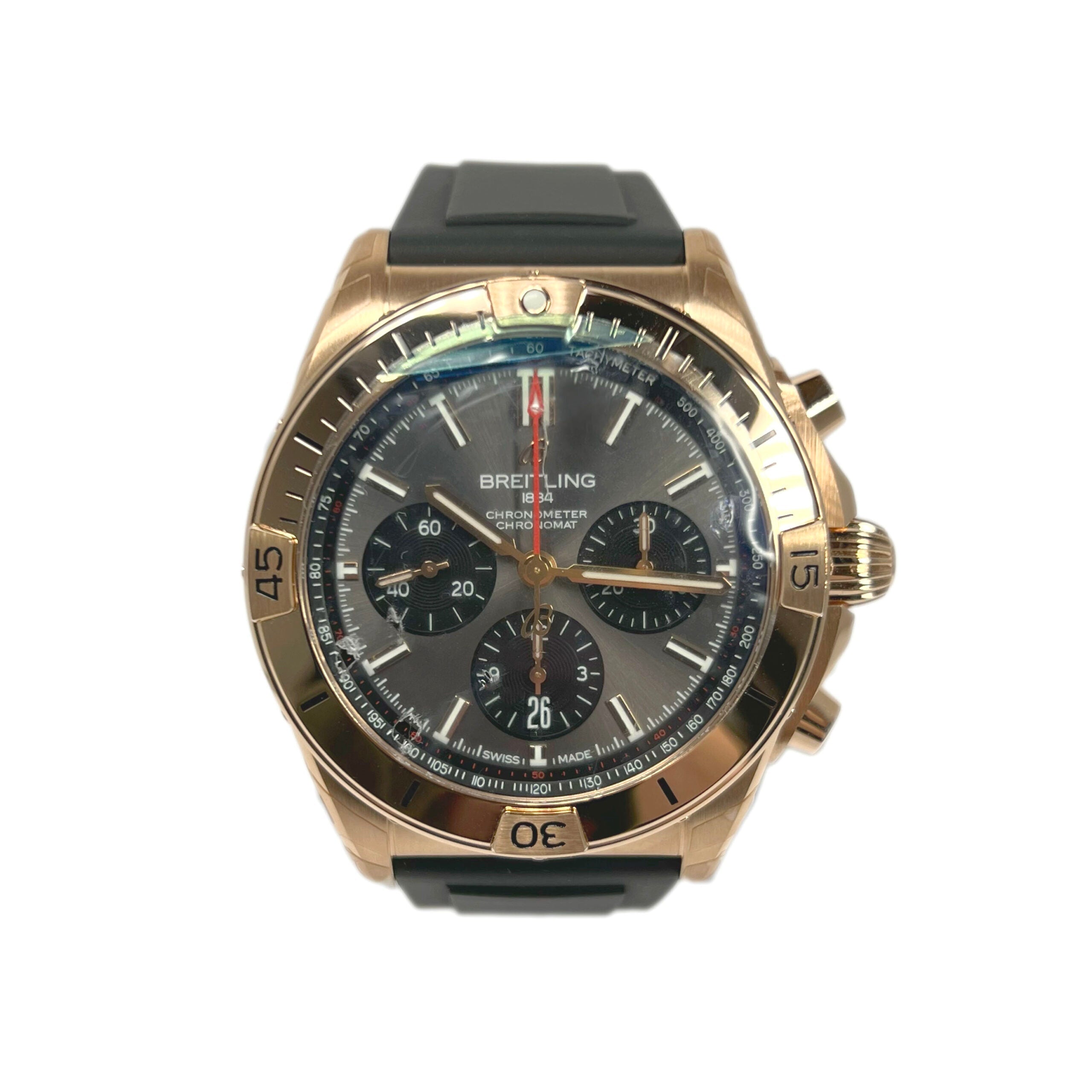 Breitling Chronomat B01 42 18K Red Gold Men's Watch - Premium Luxury Product