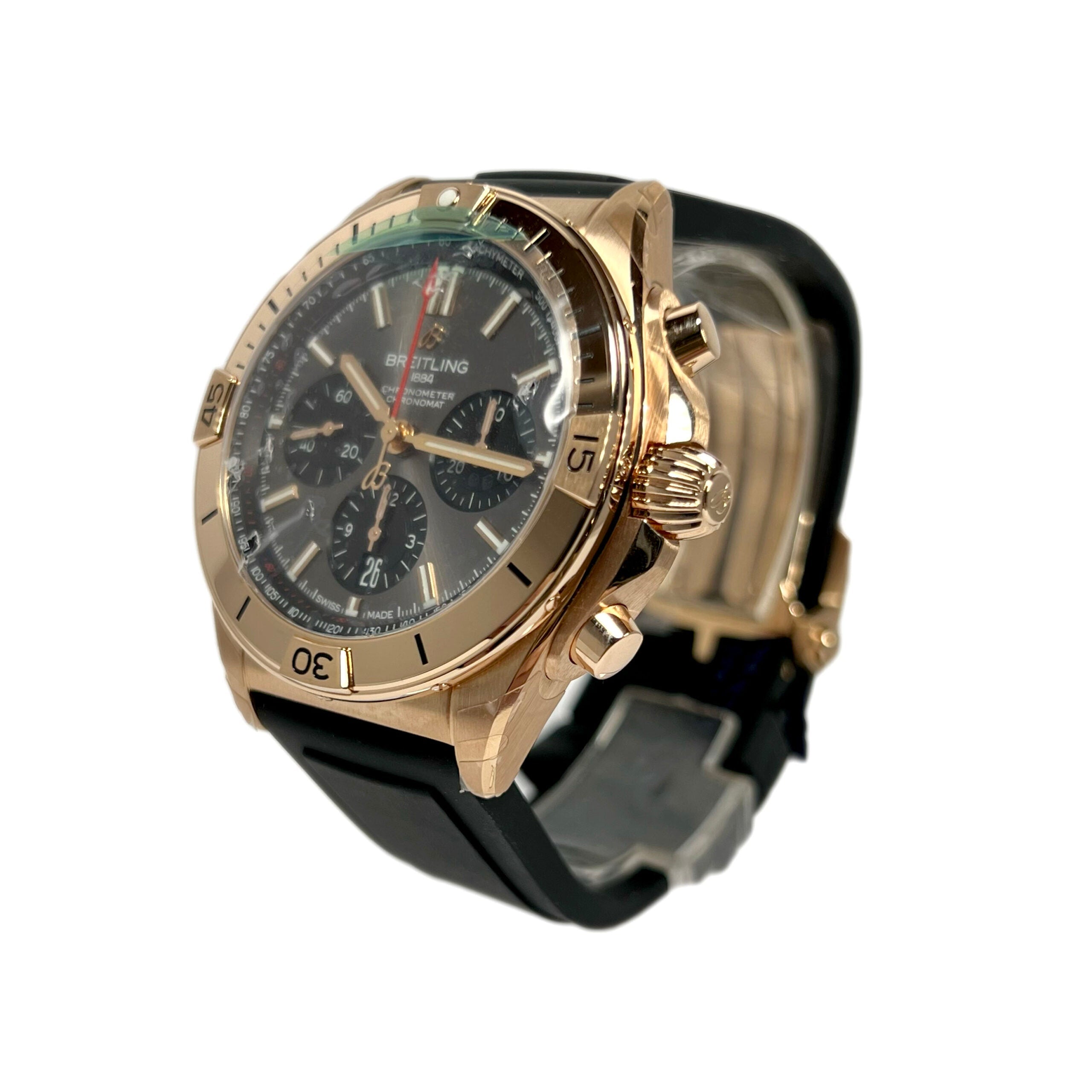 Breitling Chronomat B01 42 18K Red Gold Men's Watch - Premium Luxury Product