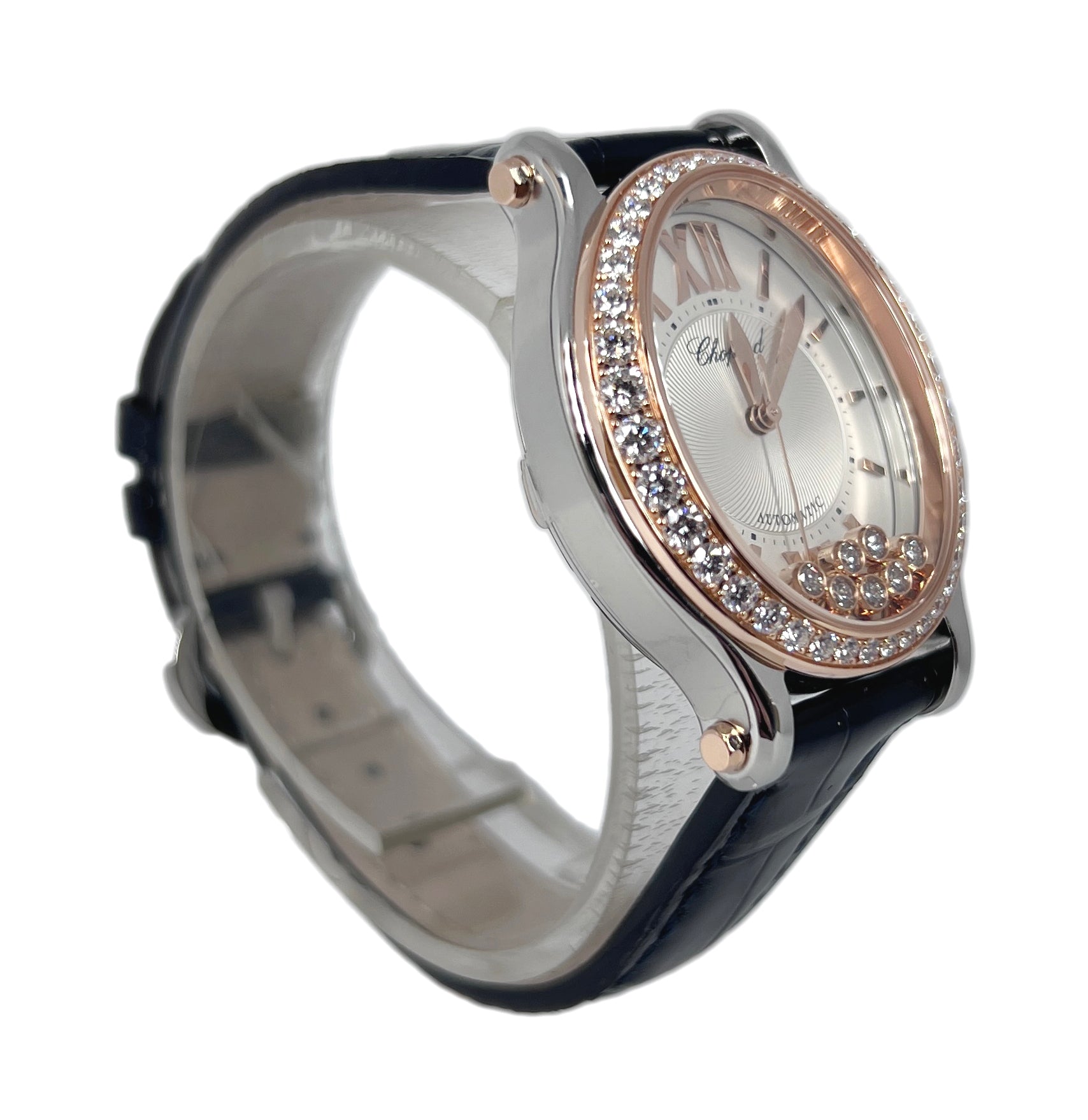 Chopard Happy Sport Oval Stainless Steel and Ethical Rose Gold & Diamonds Ladies Watch - Premium Luxury Product