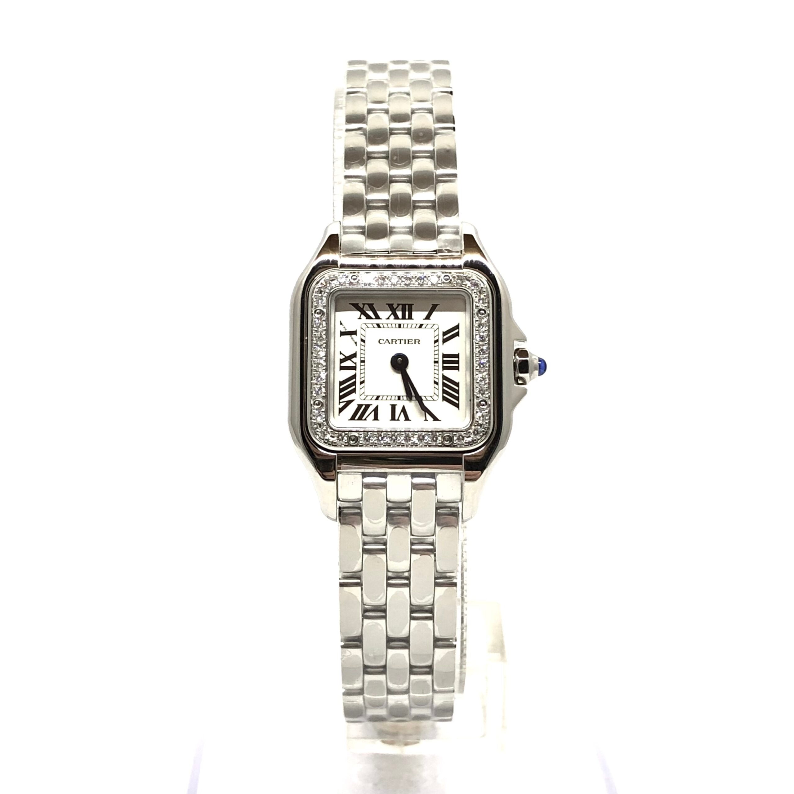 Cartier Panthère Stainless Steel &amp; Diamonds Small Model Ladies Watch - Premium Luxury Product