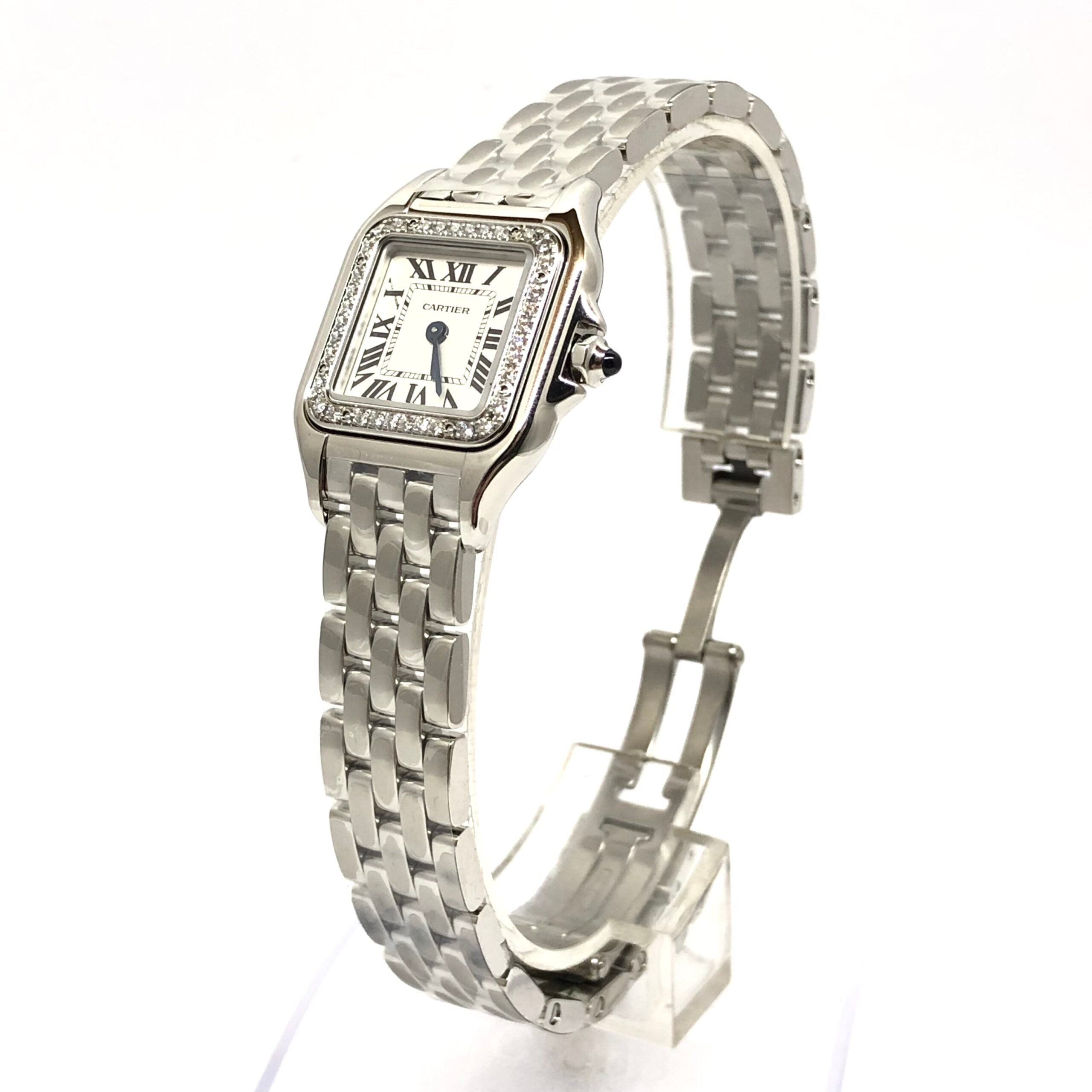 Cartier Panthère Stainless Steel &amp; Diamonds Small Model Ladies Watch - Premium Luxury Product