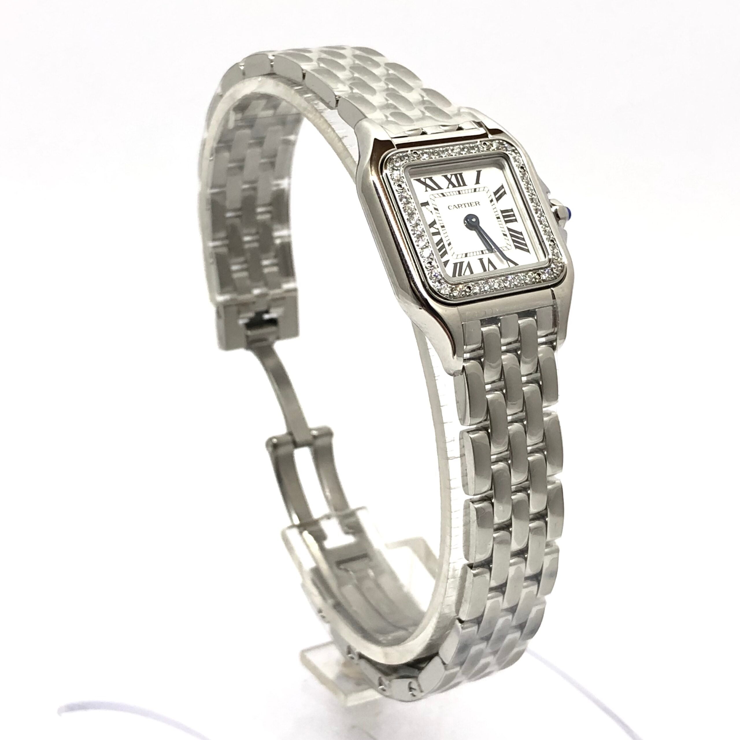 Cartier Panthère Stainless Steel &amp; Diamonds Small Model Ladies Watch - Premium Luxury Product