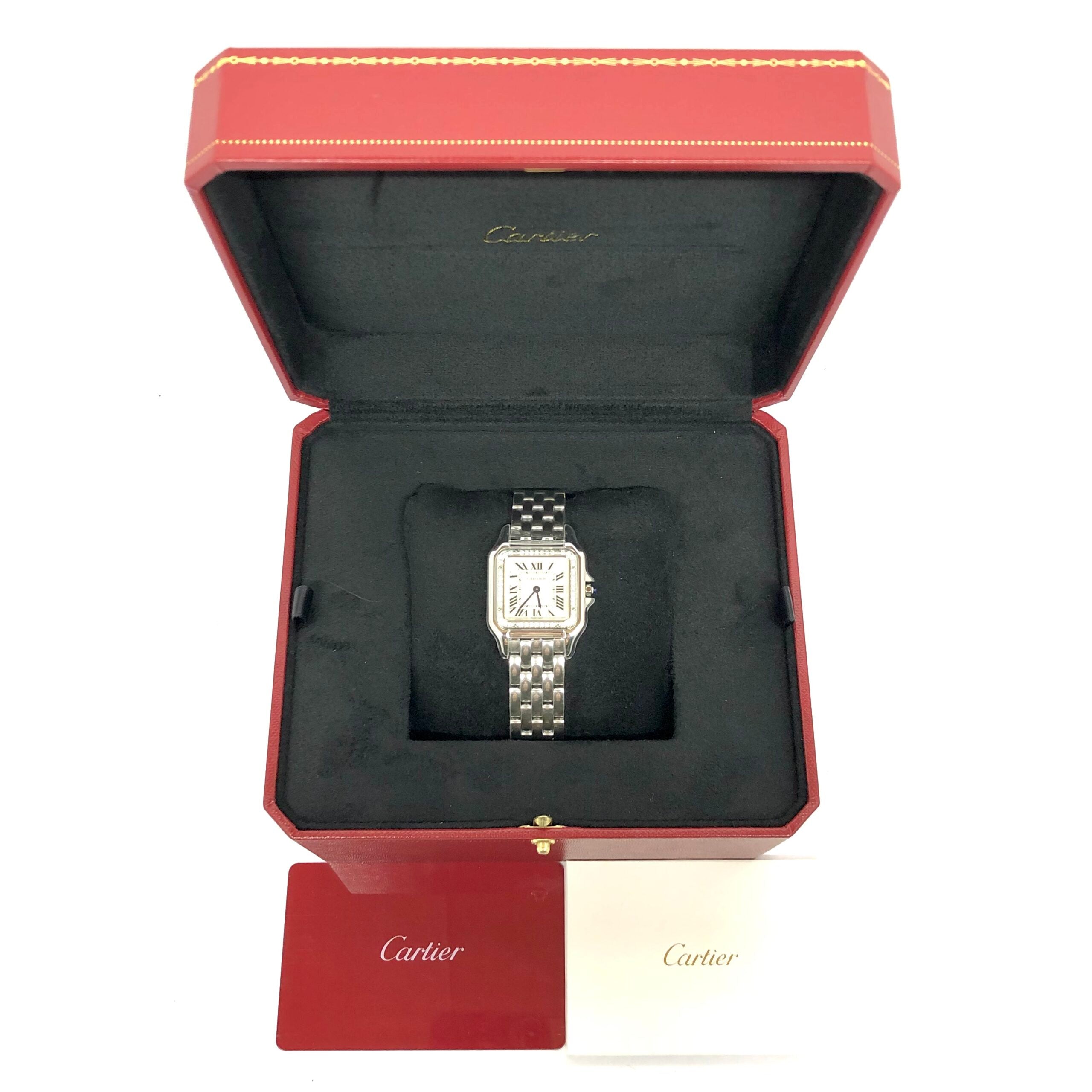 Cartier Panthère Stainless Steel &amp; Diamonds Medium Model Ladies Watch - Premium Luxury Product