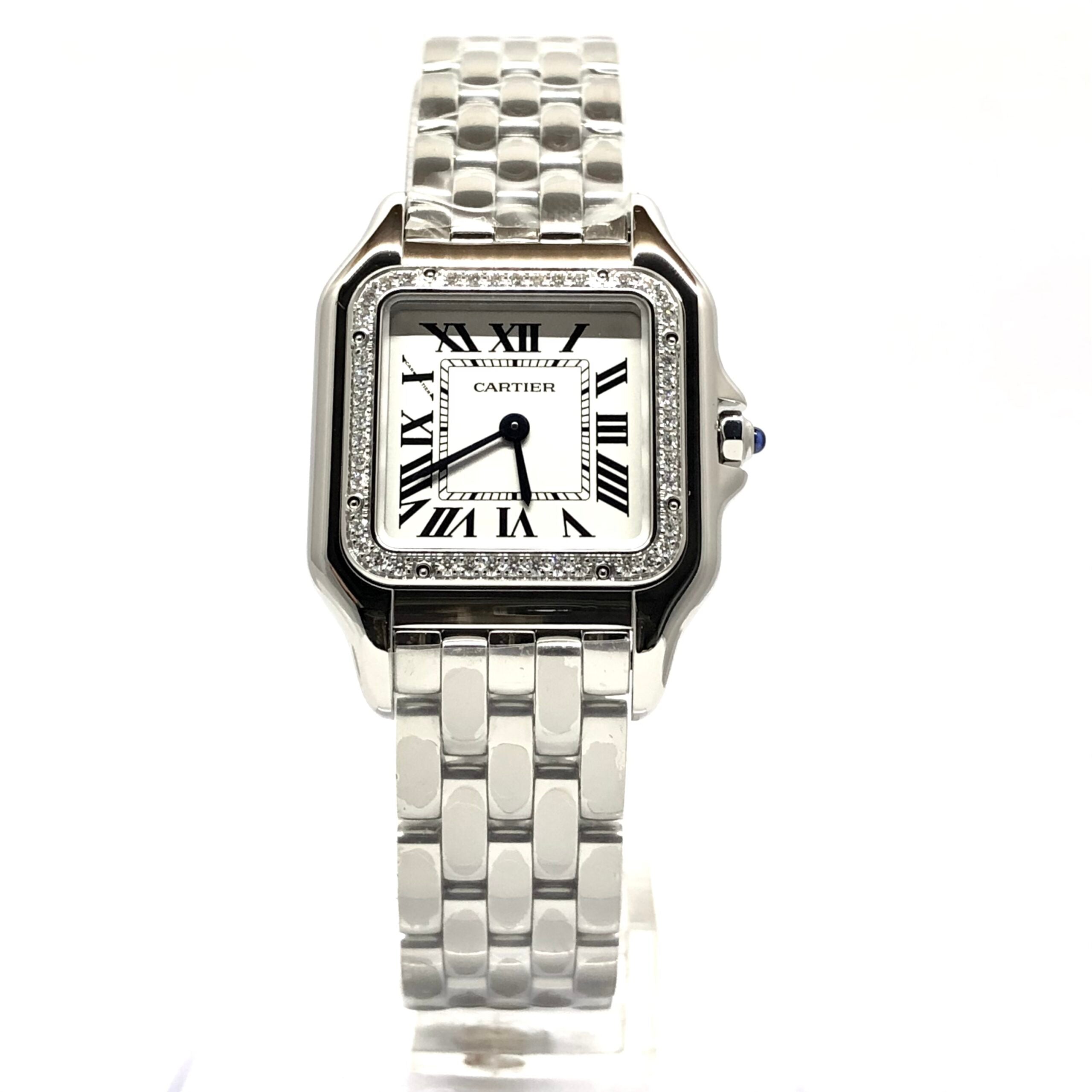 Cartier Panthère Stainless Steel &amp; Diamonds Medium Model Ladies Watch - Premium Luxury Product