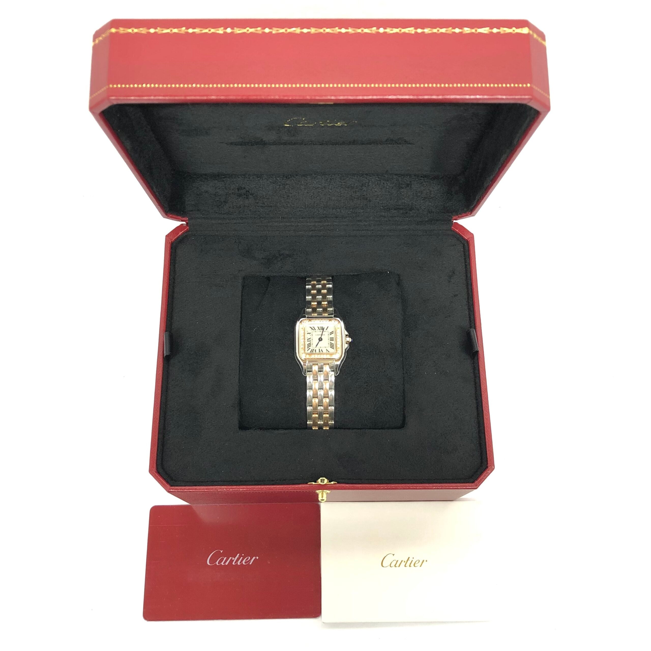 Cartier Panthère 18K Pink Gold &amp; Stainless Steel &amp; Diamonds Small Model Ladies Watch - Premium Luxury Product