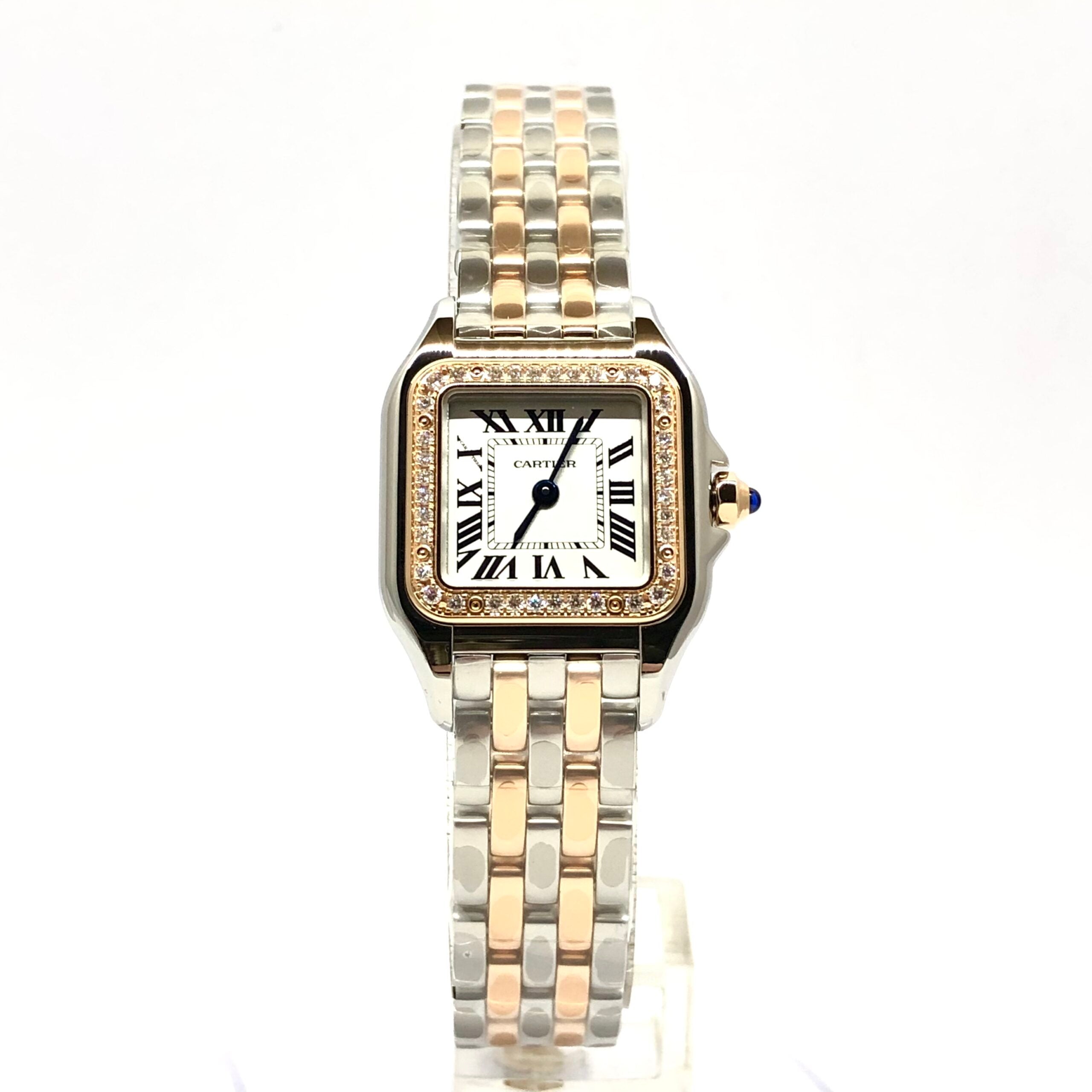 Cartier Panthère 18K Pink Gold &amp; Stainless Steel &amp; Diamonds Small Model Ladies Watch - Premium Luxury Product