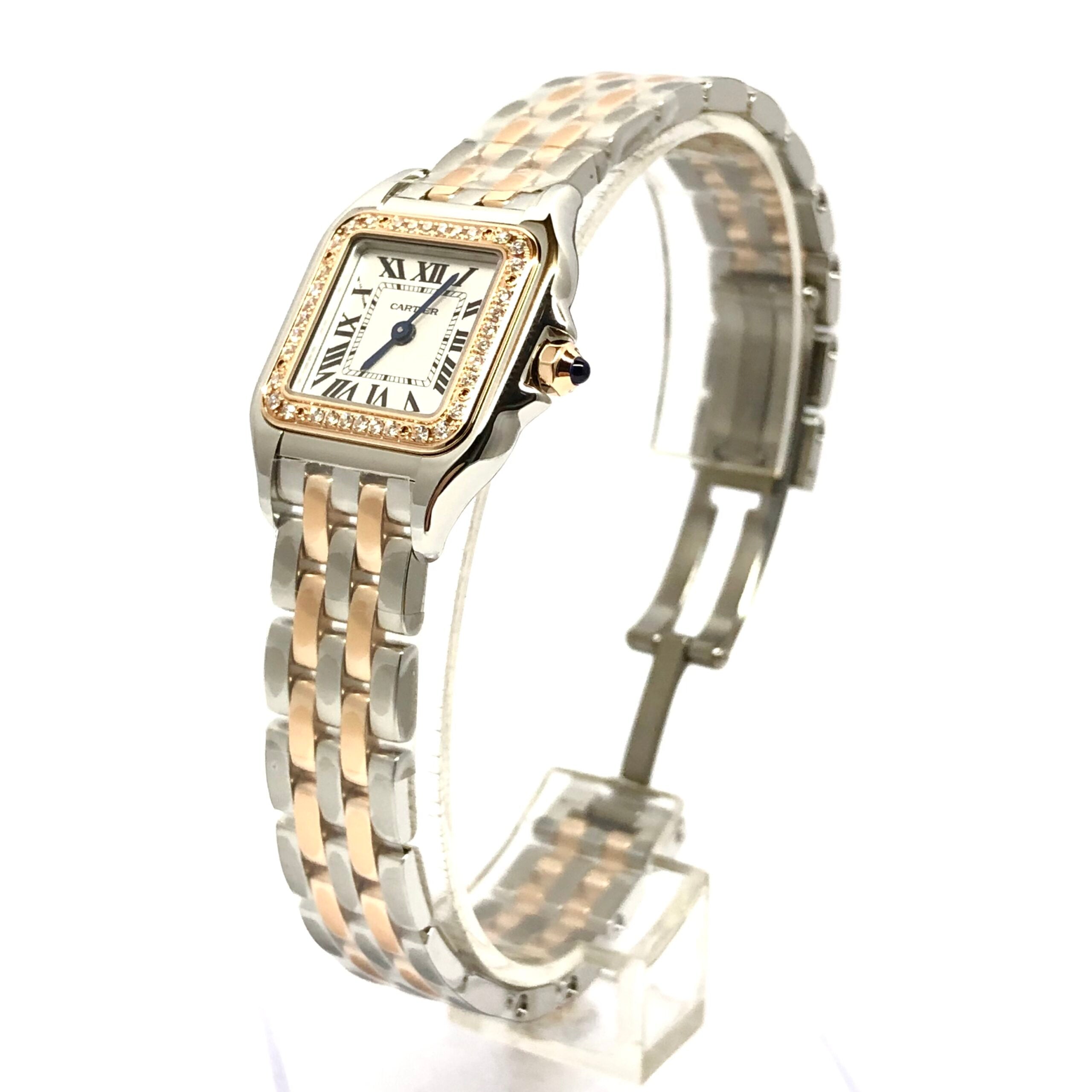 Cartier Panthère 18K Pink Gold &amp; Stainless Steel &amp; Diamonds Small Model Ladies Watch - Premium Luxury Product