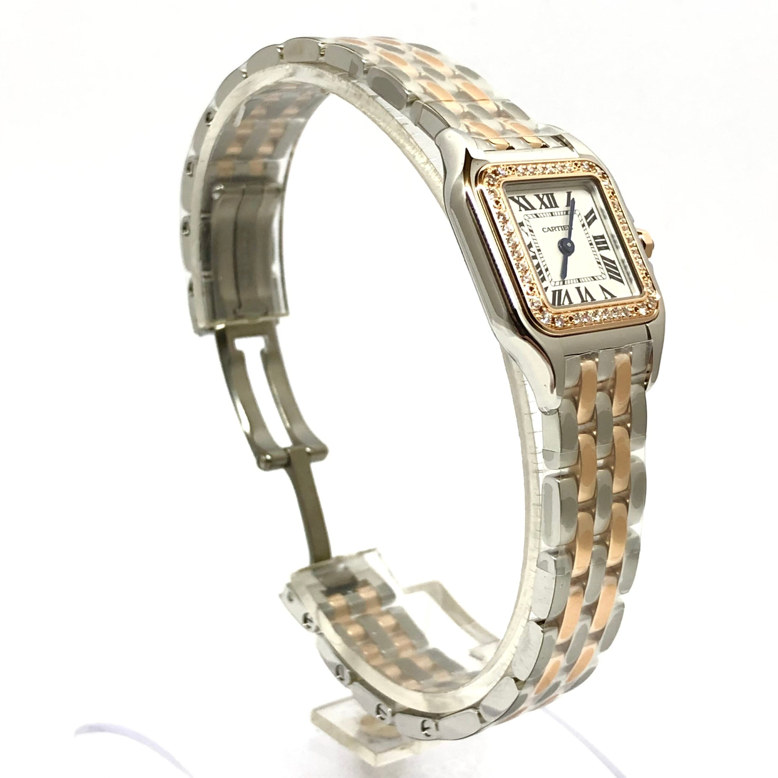 Cartier Panthère 18K Pink Gold &amp; Stainless Steel &amp; Diamonds Small Model Ladies Watch - Premium Luxury Product