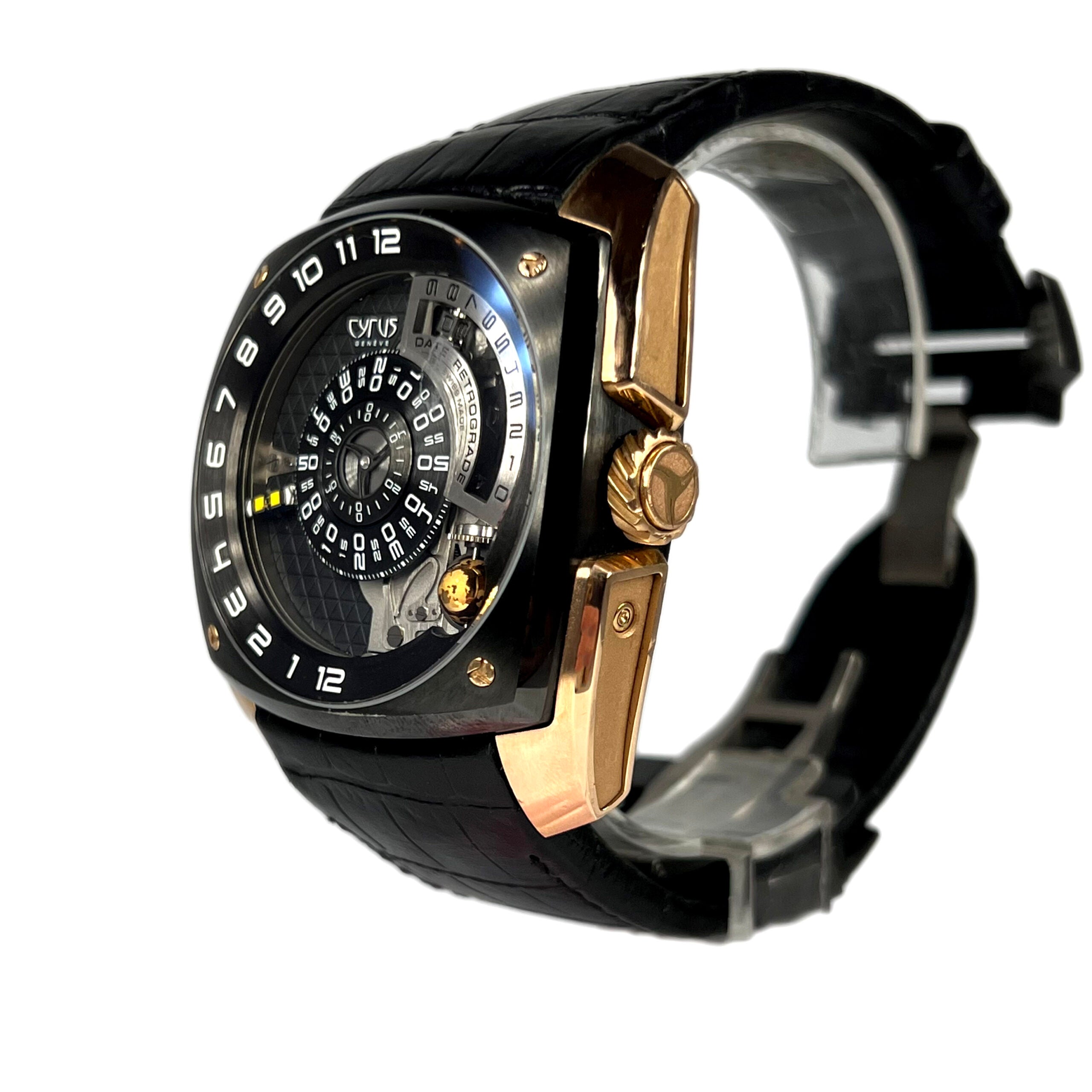 Cyrus Klepcys Moon 18K Red Gold & Black DLC Titanium Men's Watch - Premium Luxury Product