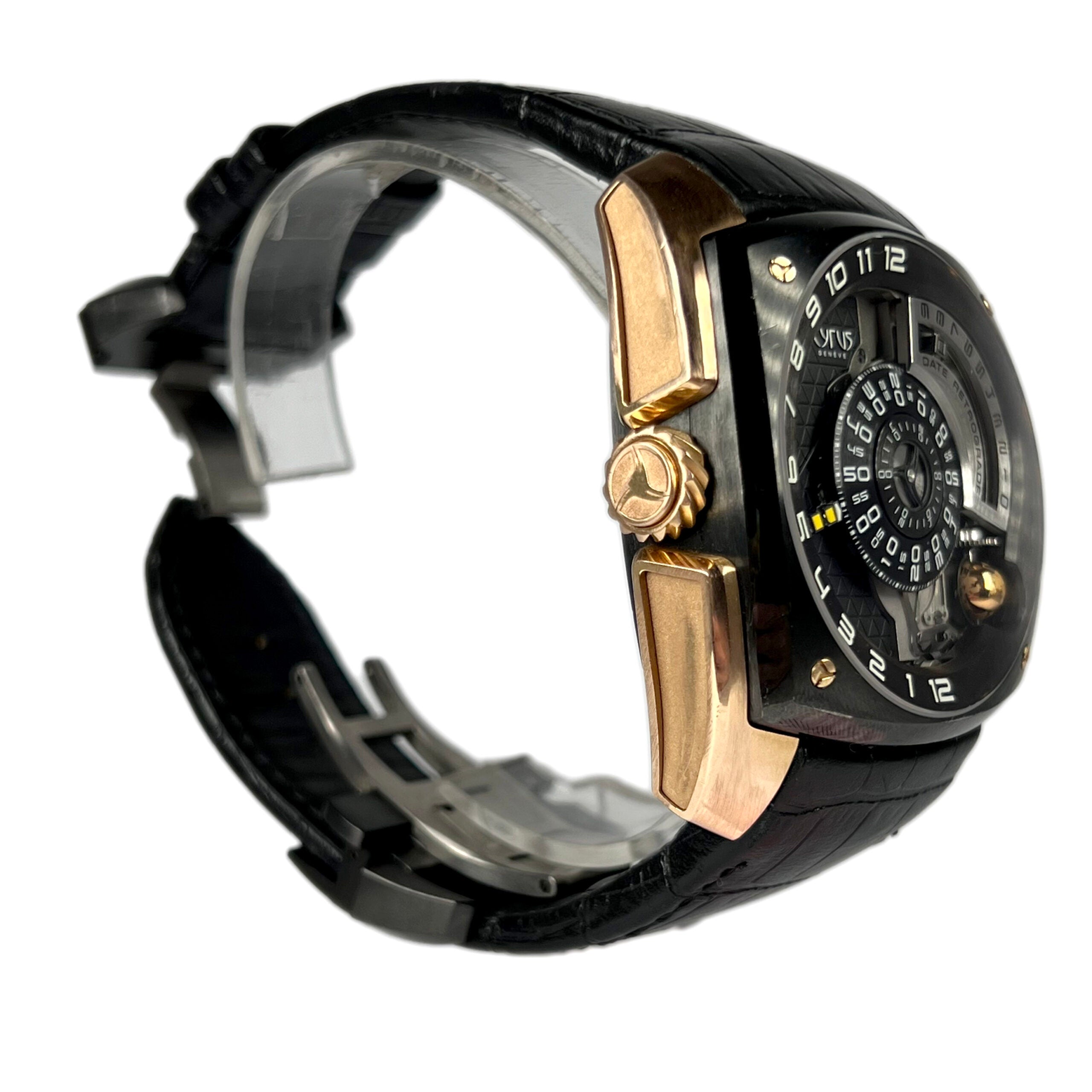 Cyrus Klepcys Moon 18K Red Gold & Black DLC Titanium Men's Watch - Premium Luxury Product