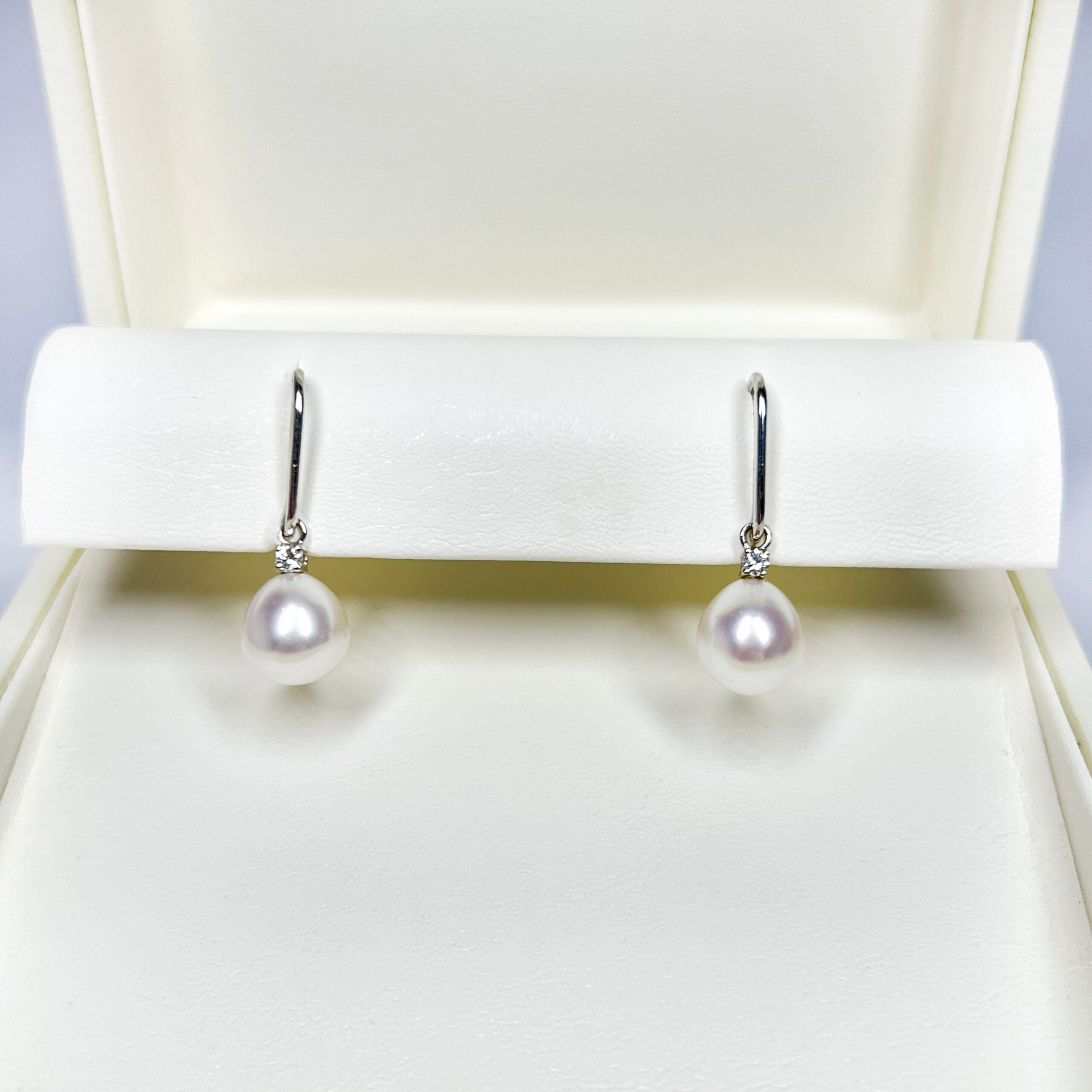 Salvini 18k White Gold Diamonds Pearls Ladies Earrings