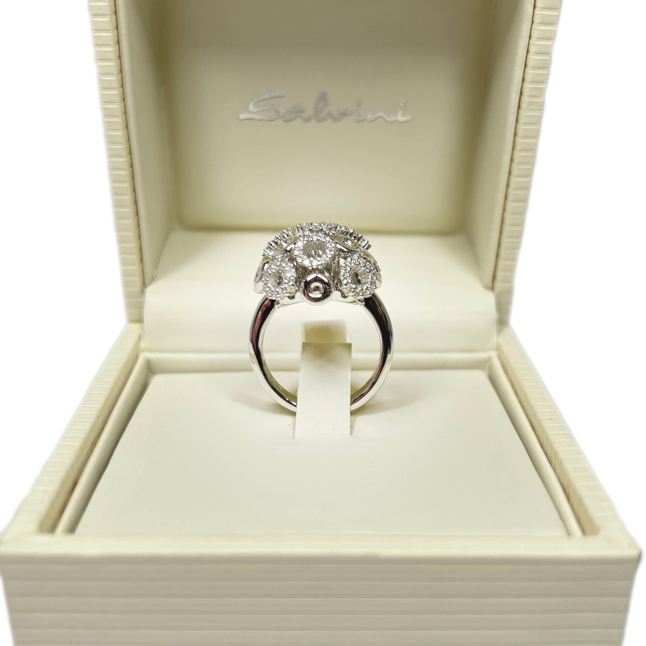 Salvini 18k White Gold Ring with Diamonds