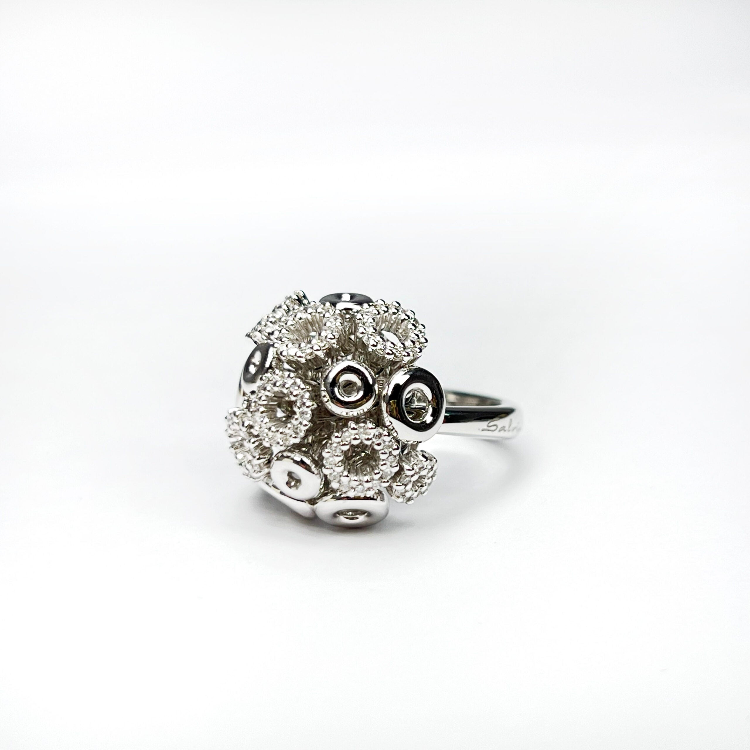 Salvini 18k White Gold Ring with Diamonds