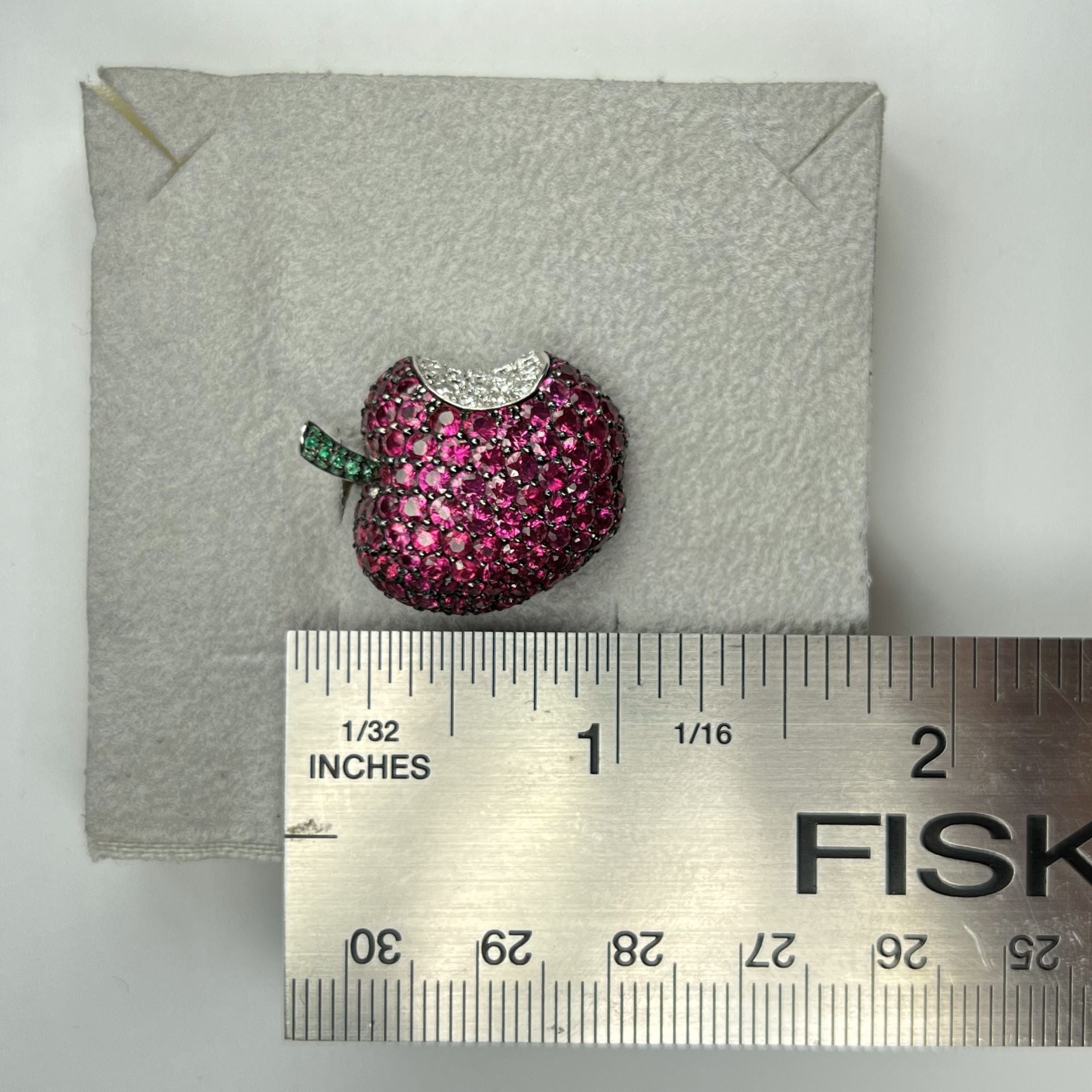 De Grisogono Apple Earrings with White Gold, Rubies and Diamonds - Premium Luxury Product