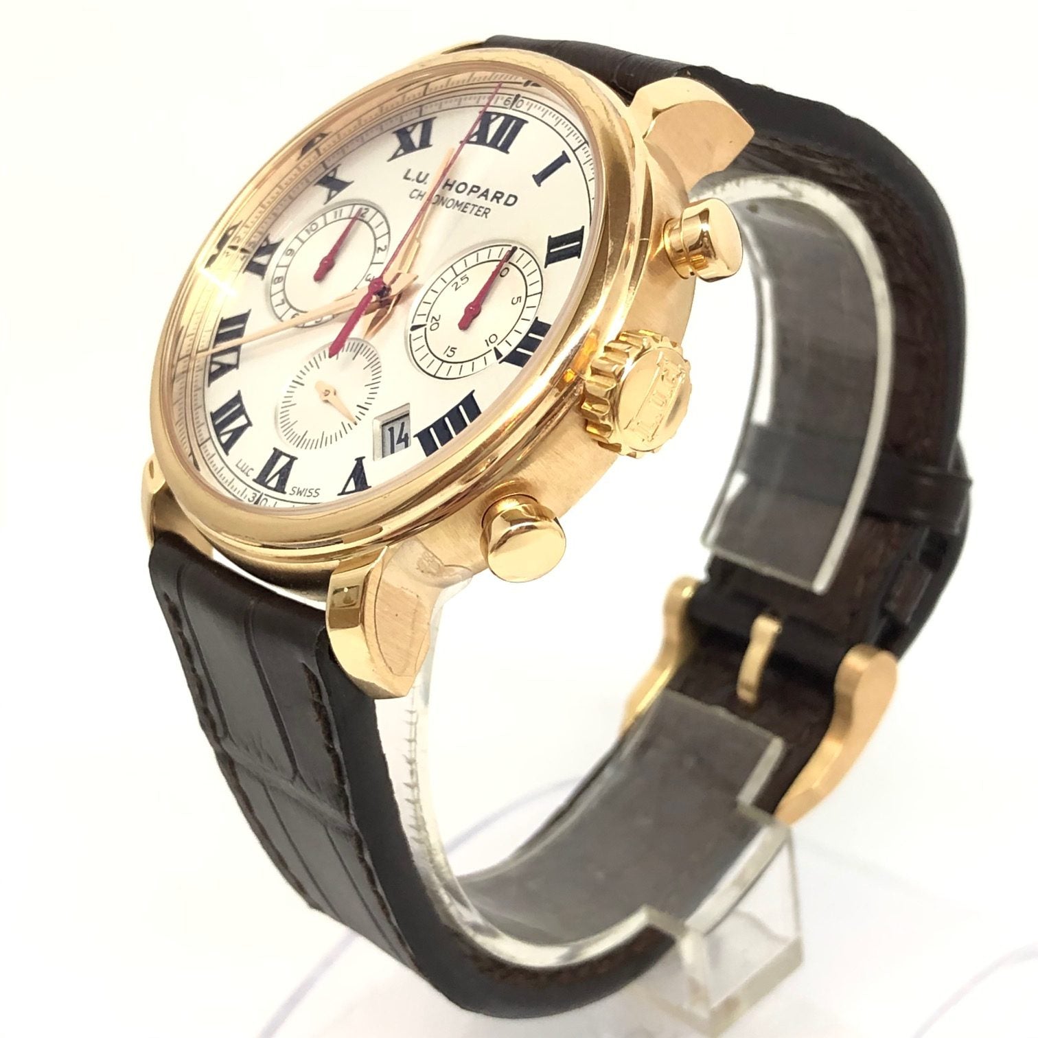 Chopard L.U.C 1963 Chronograph 18K Rose Gold Men's Watch - Premium Luxury Product