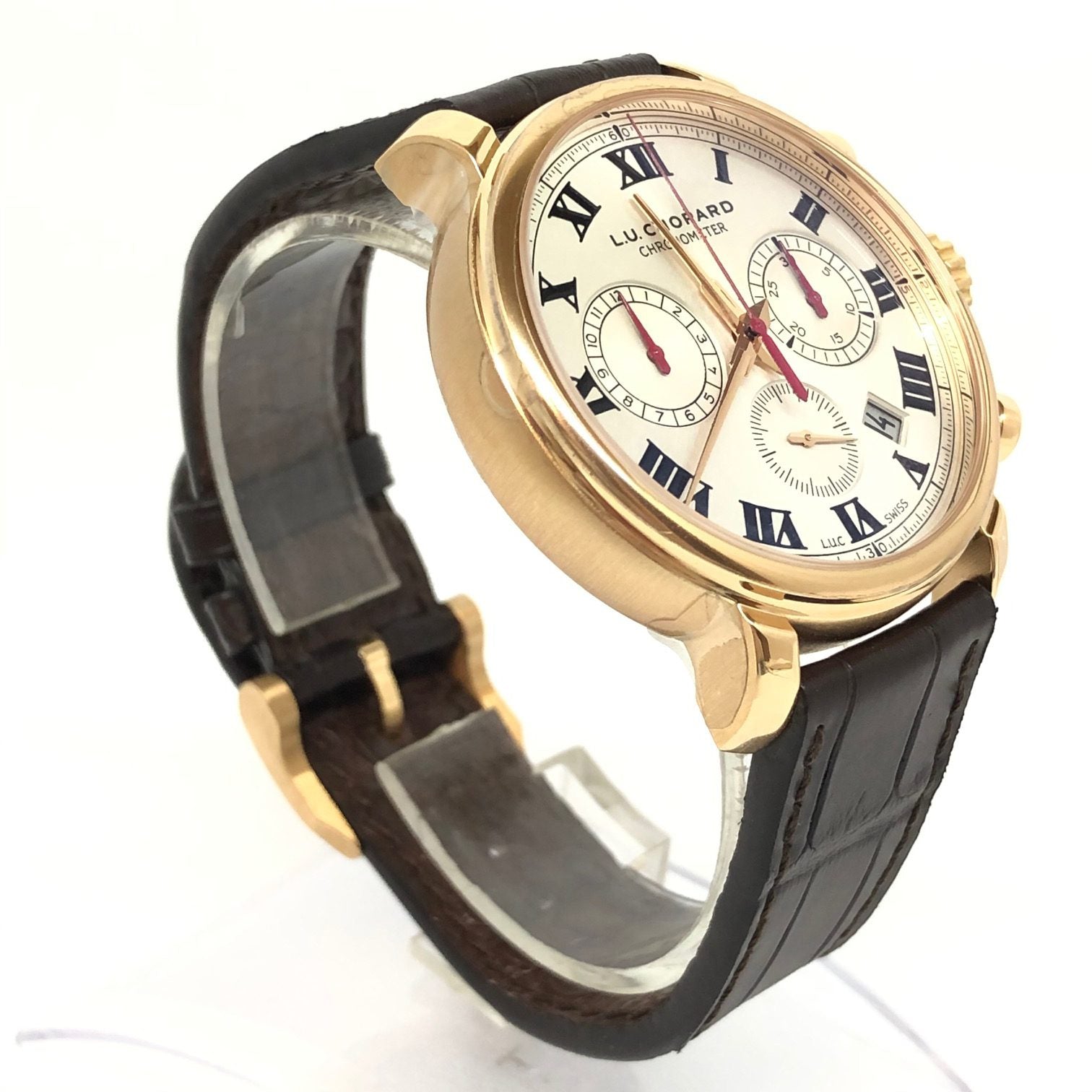 Chopard L.U.C 1963 Chronograph 18K Rose Gold Men's Watch - Premium Luxury Product