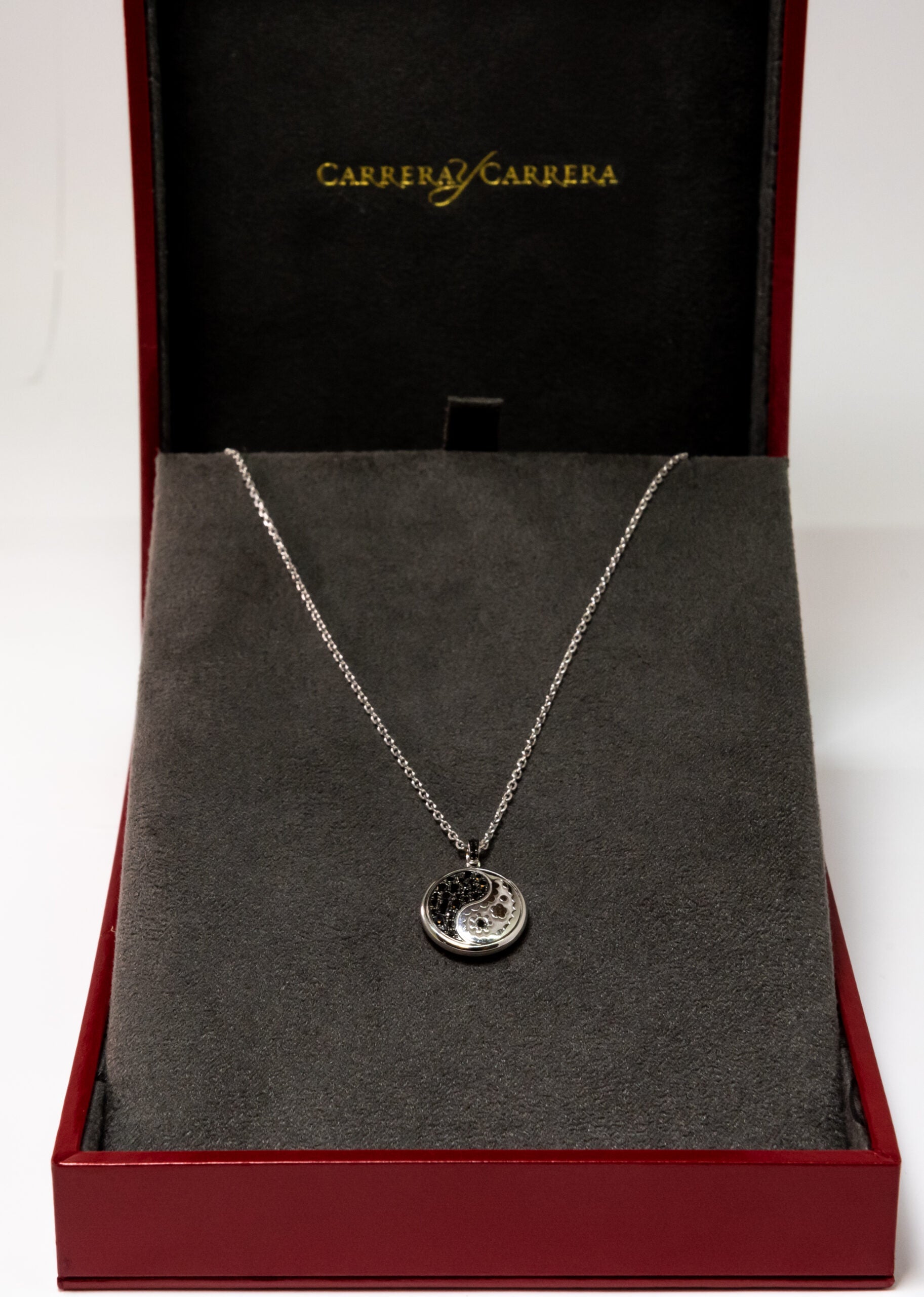 Carrera Y Carrera Aqua Reversible 18K White Gold & Diamonds Pendant - Premium Luxury Product
