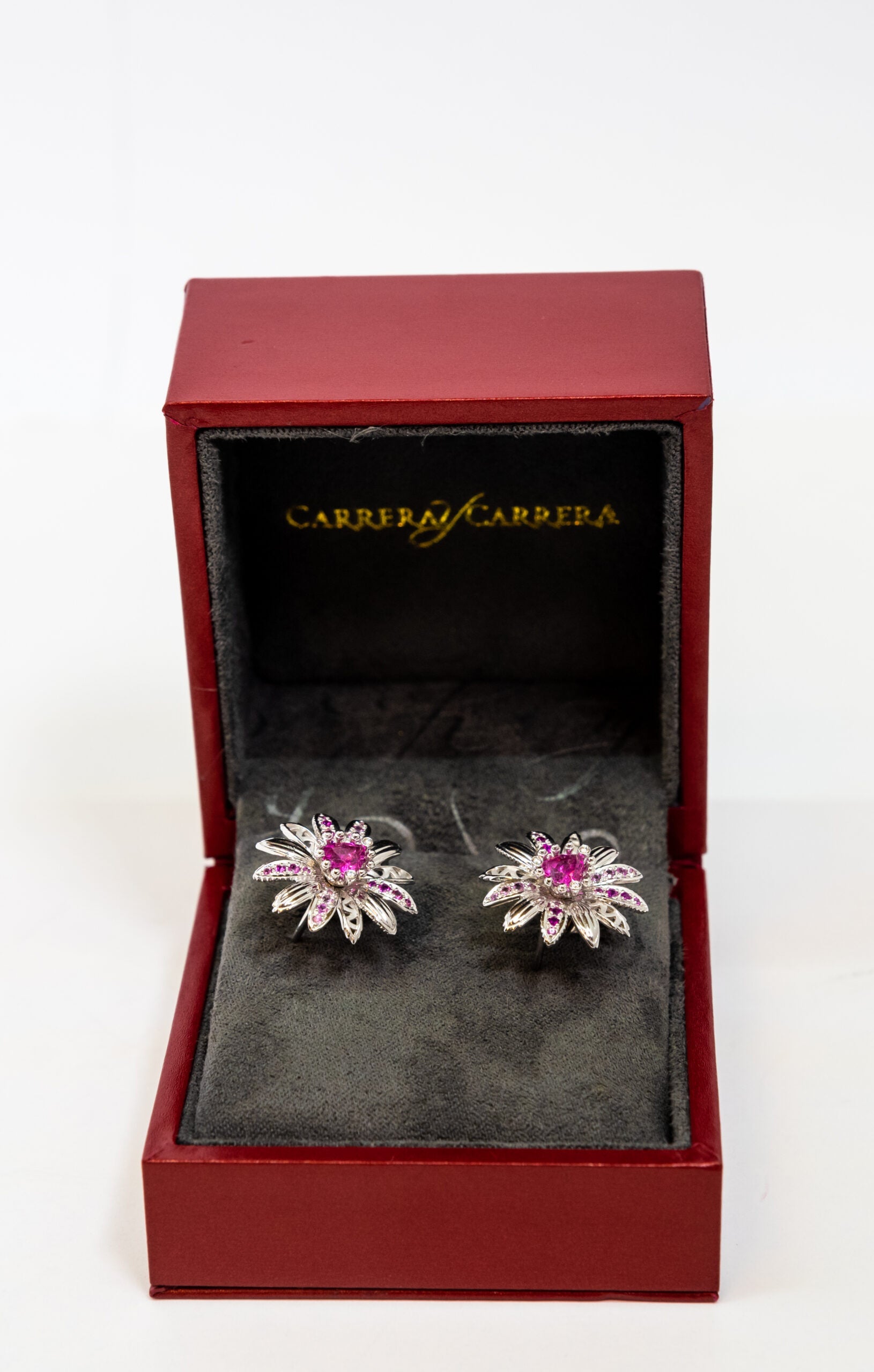 Carrera Y Carrera Margarita 18K White Gold and Tourmaline Earring - Premium Luxury Product