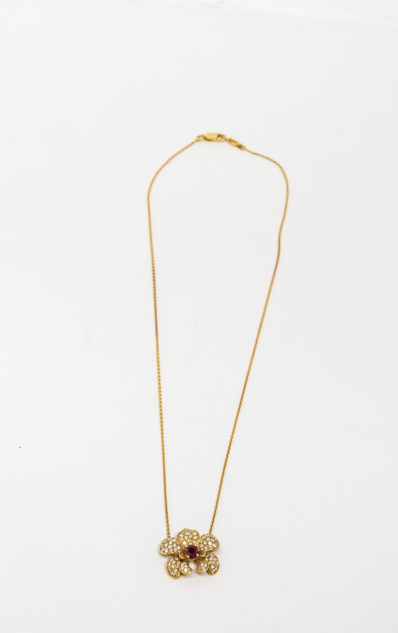 Carrera Y Carrera Orquideas 18K Yellow Gold & Ruby Pendant - Premium Luxury Product
