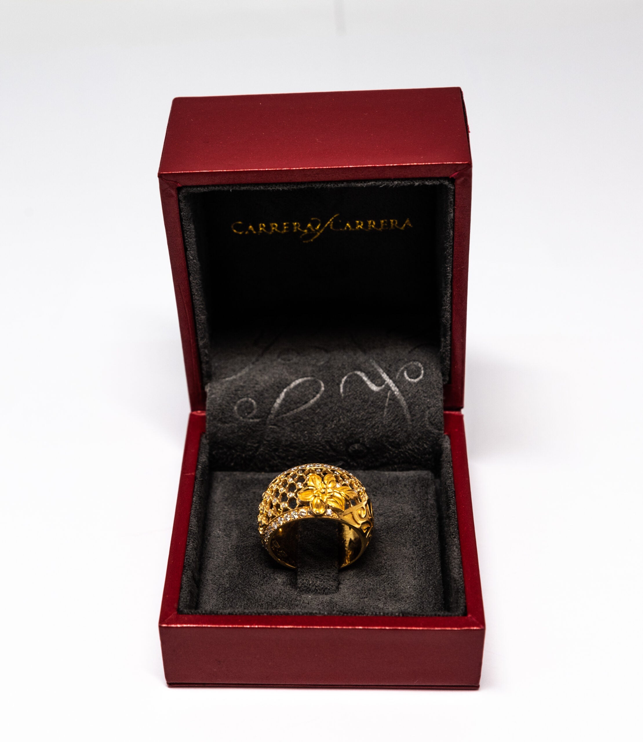Carrera Y Carrera Sierpes 18K Yellow Gold and Diamonds Ring - Premium Luxury Product