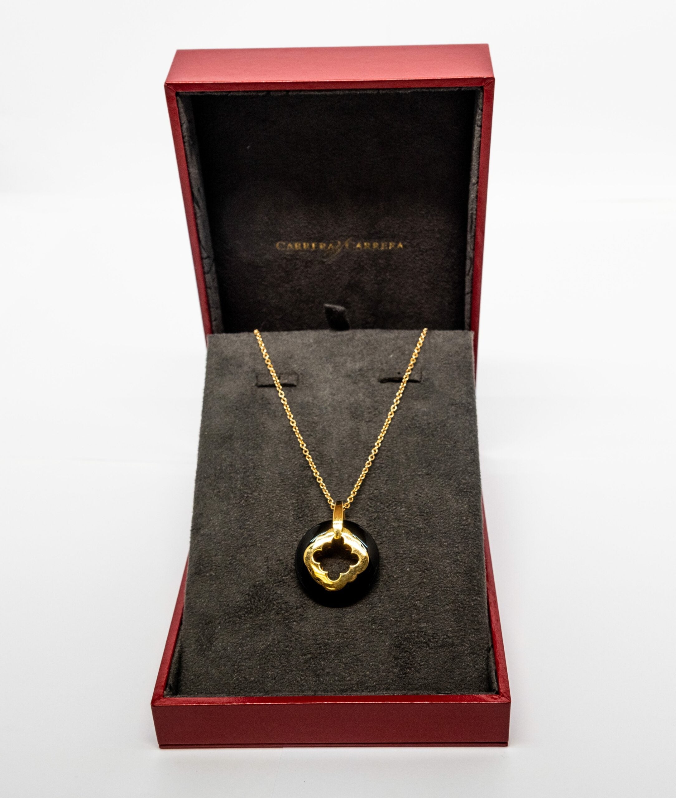 Carrera Y Carrera Granada 18K Yellow Gold and Black Onyx Pendant - Premium Luxury Product